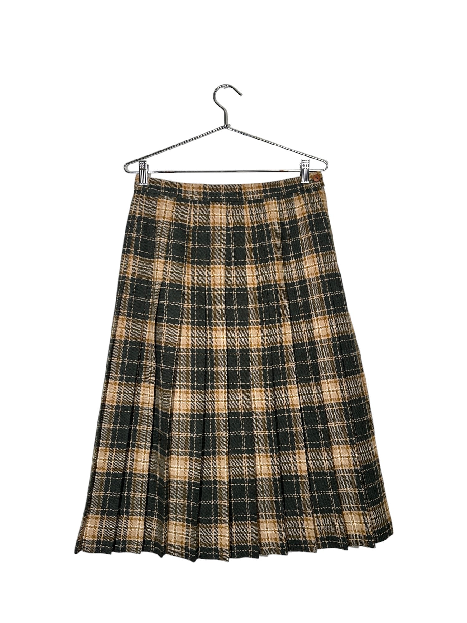 Plaid maxi 2025 skirt cream