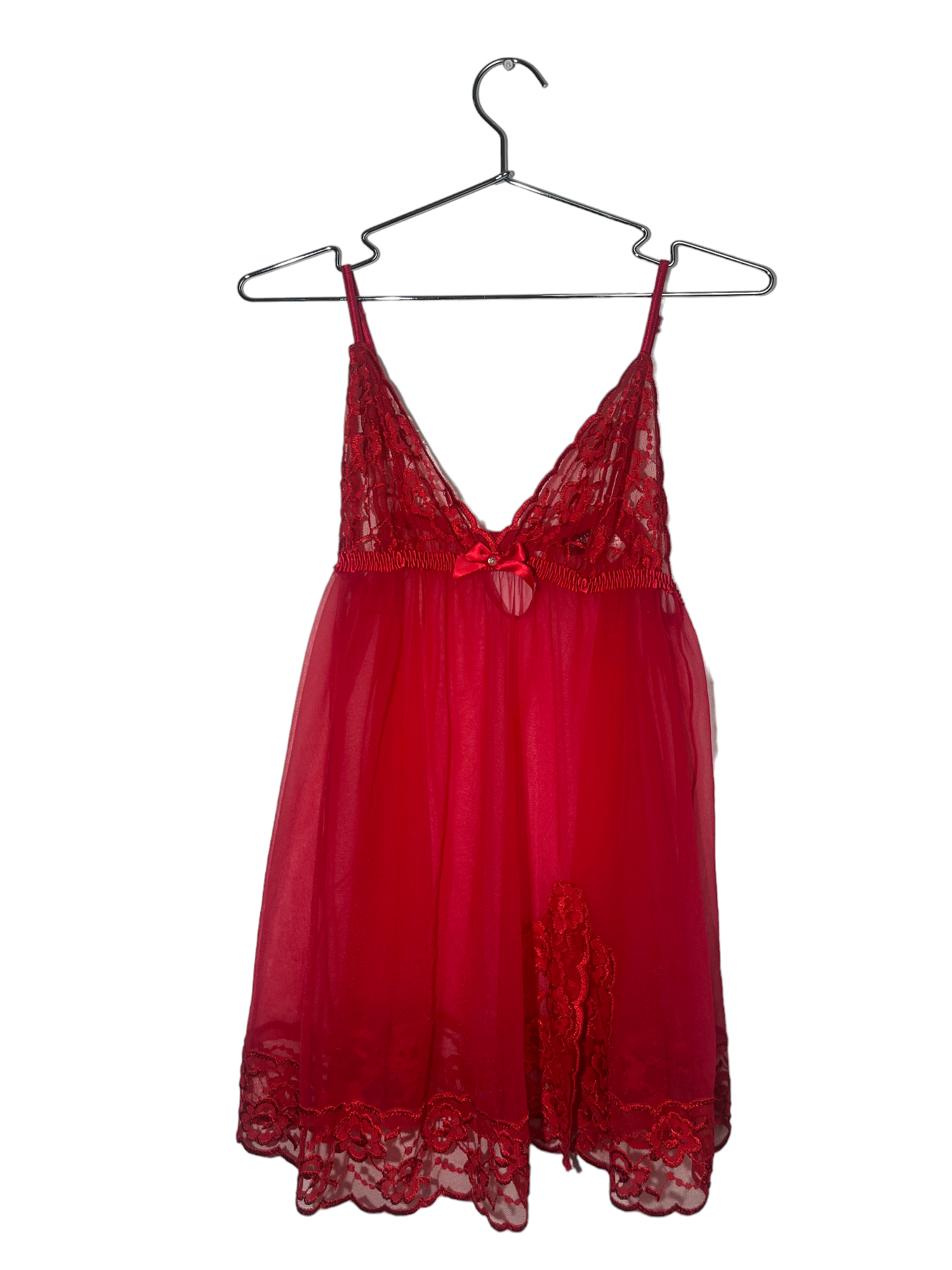 Frederick's of Hollywood Red Sheer Slip Mini Dress – PEACHTREE