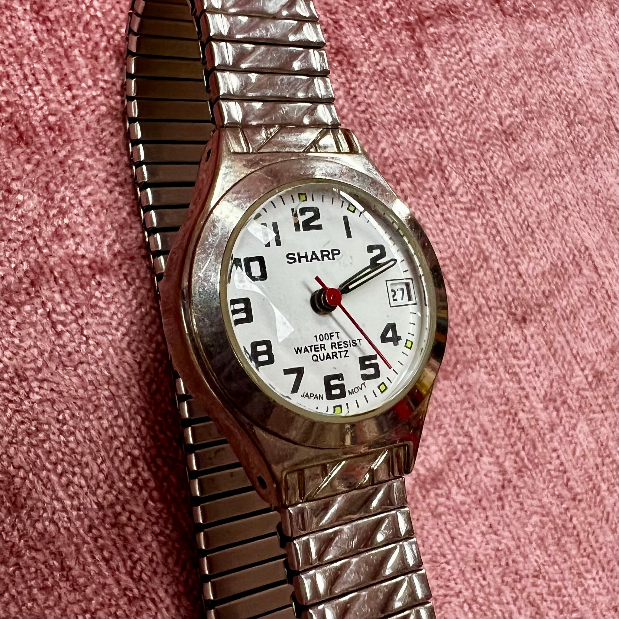 Sharp Silver Slip On Watch