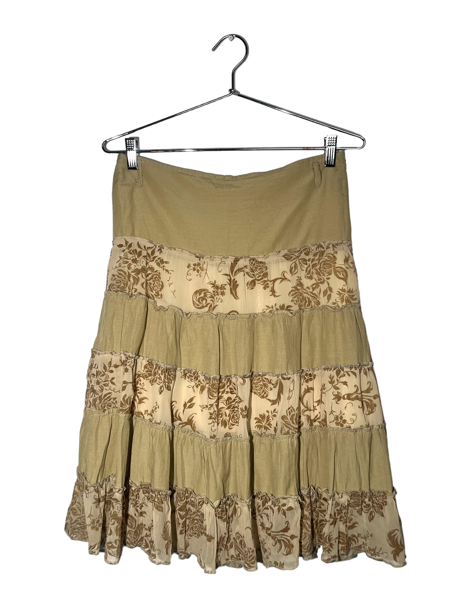 Taupe Tiered Skirt