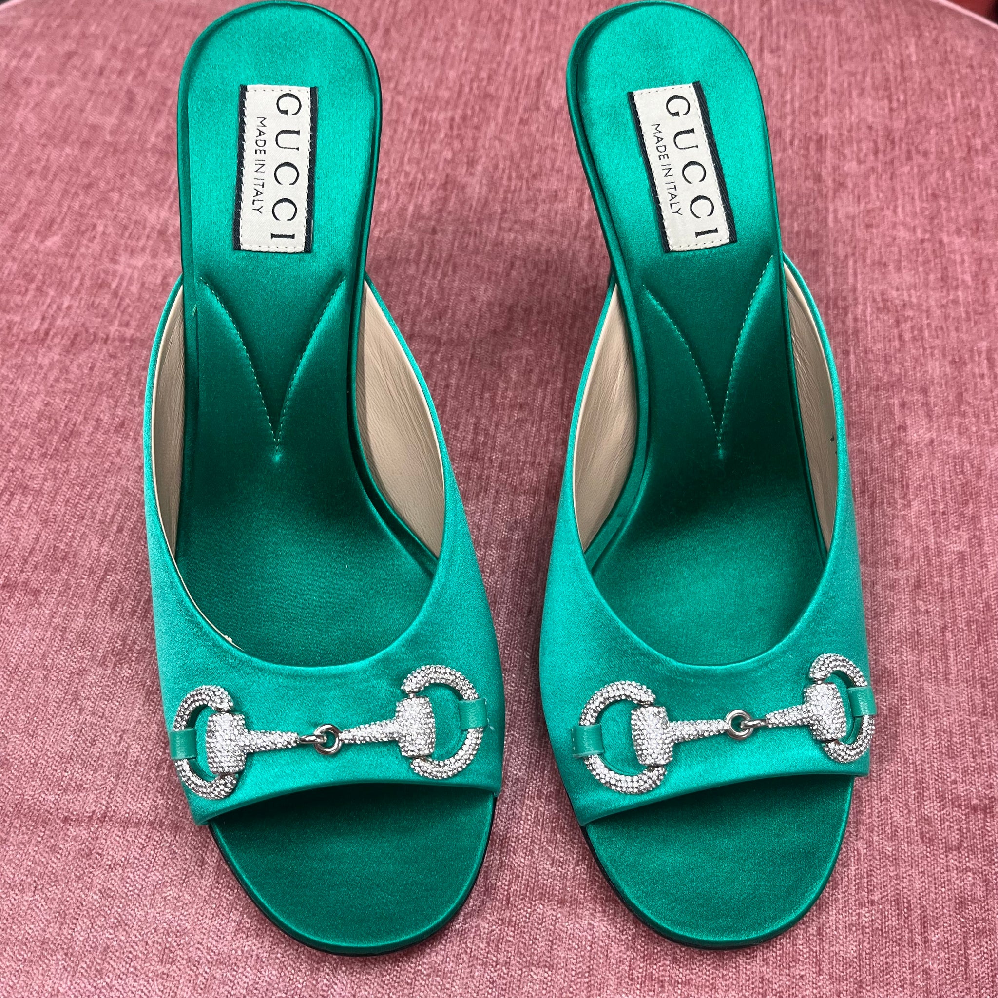 Emerald Gucci Slippers - Consignment