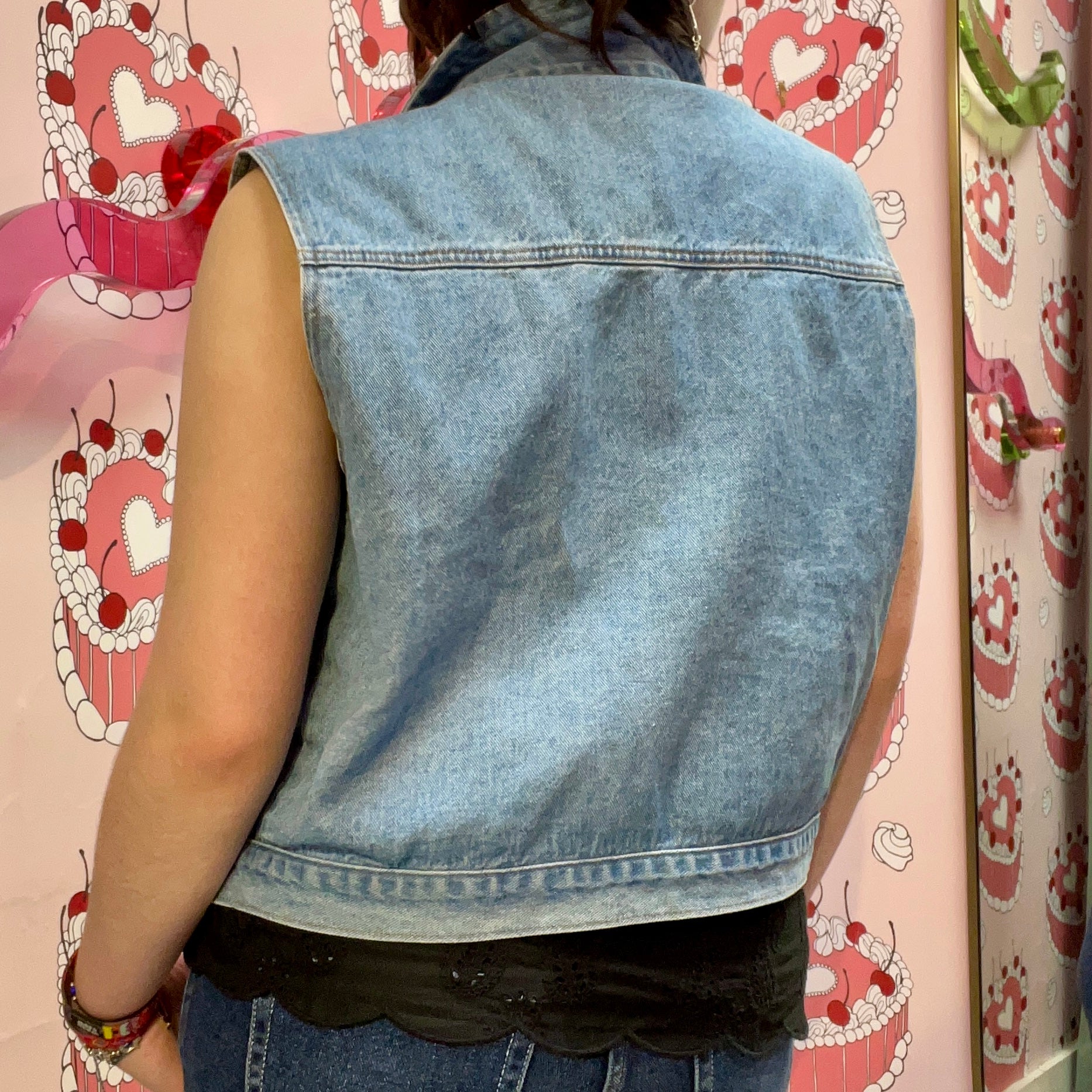 Medium Wash Denim Vest