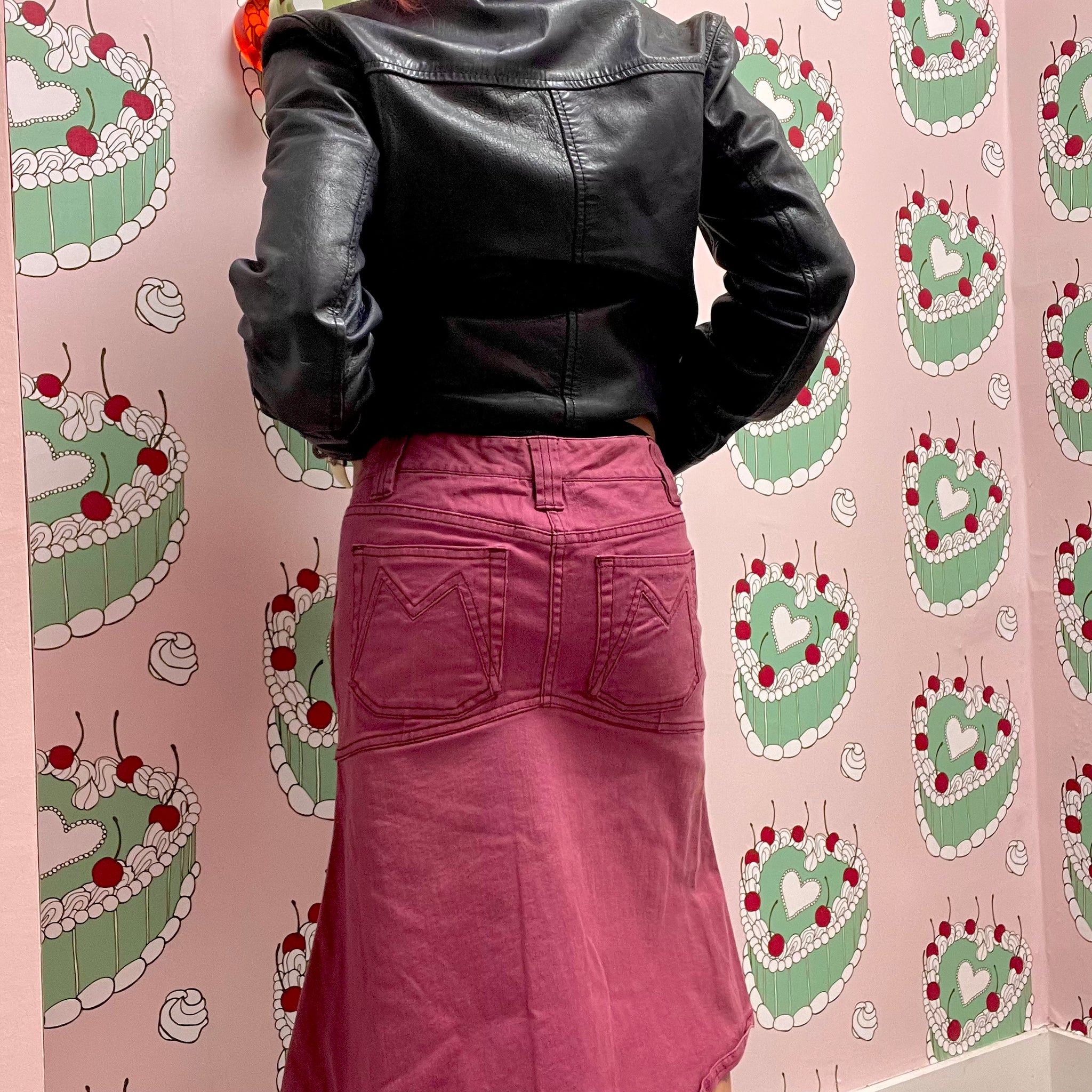 Marc Jacobs Magenta Denim Skirt