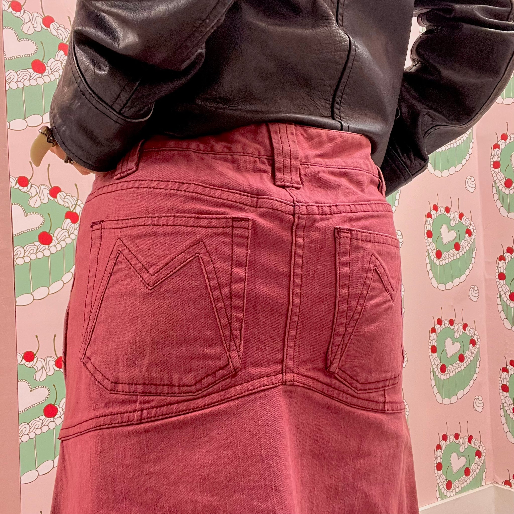 Marc Jacobs Magenta Denim Skirt