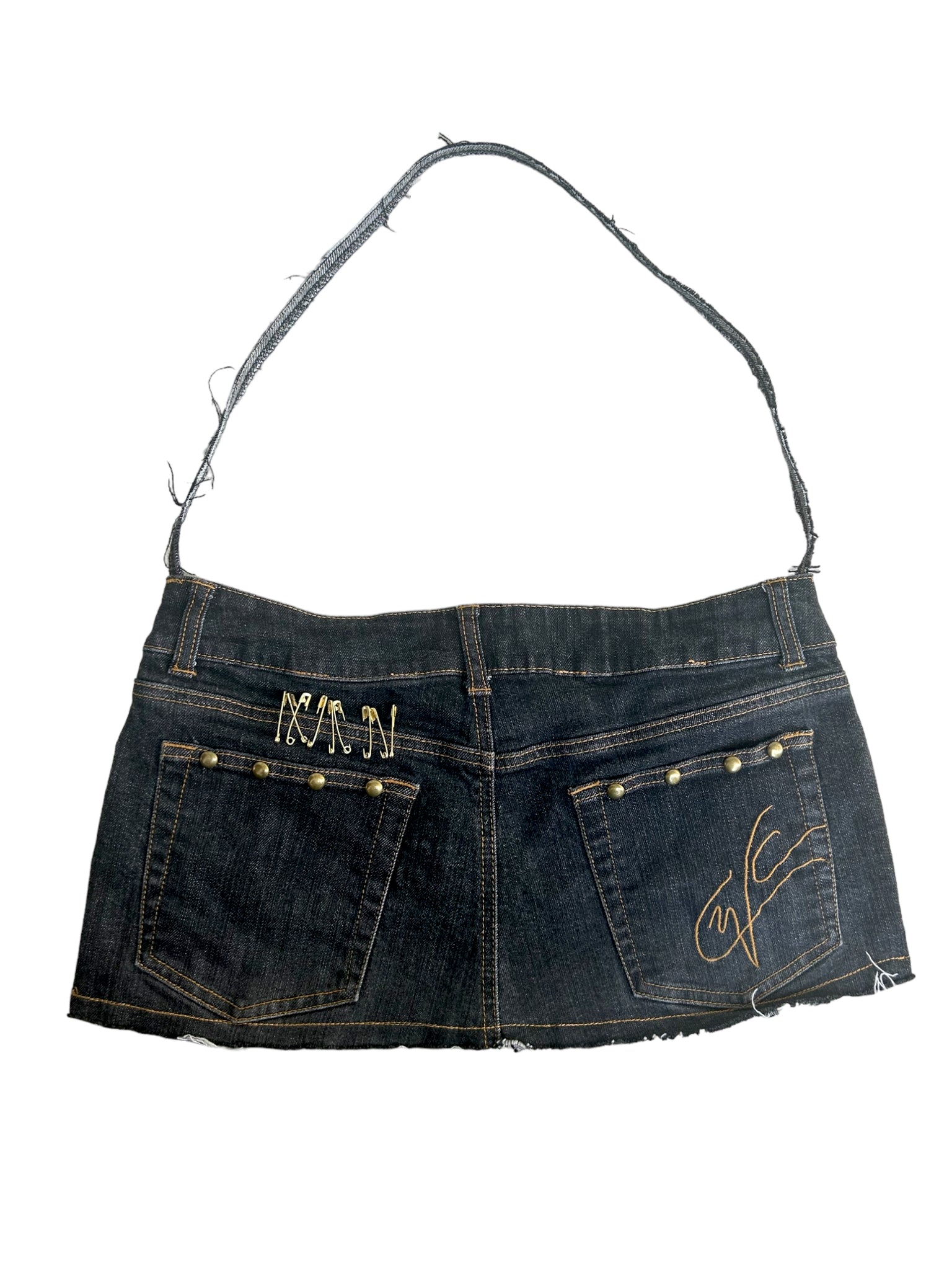 Vaed Black Denim Embellished Purse