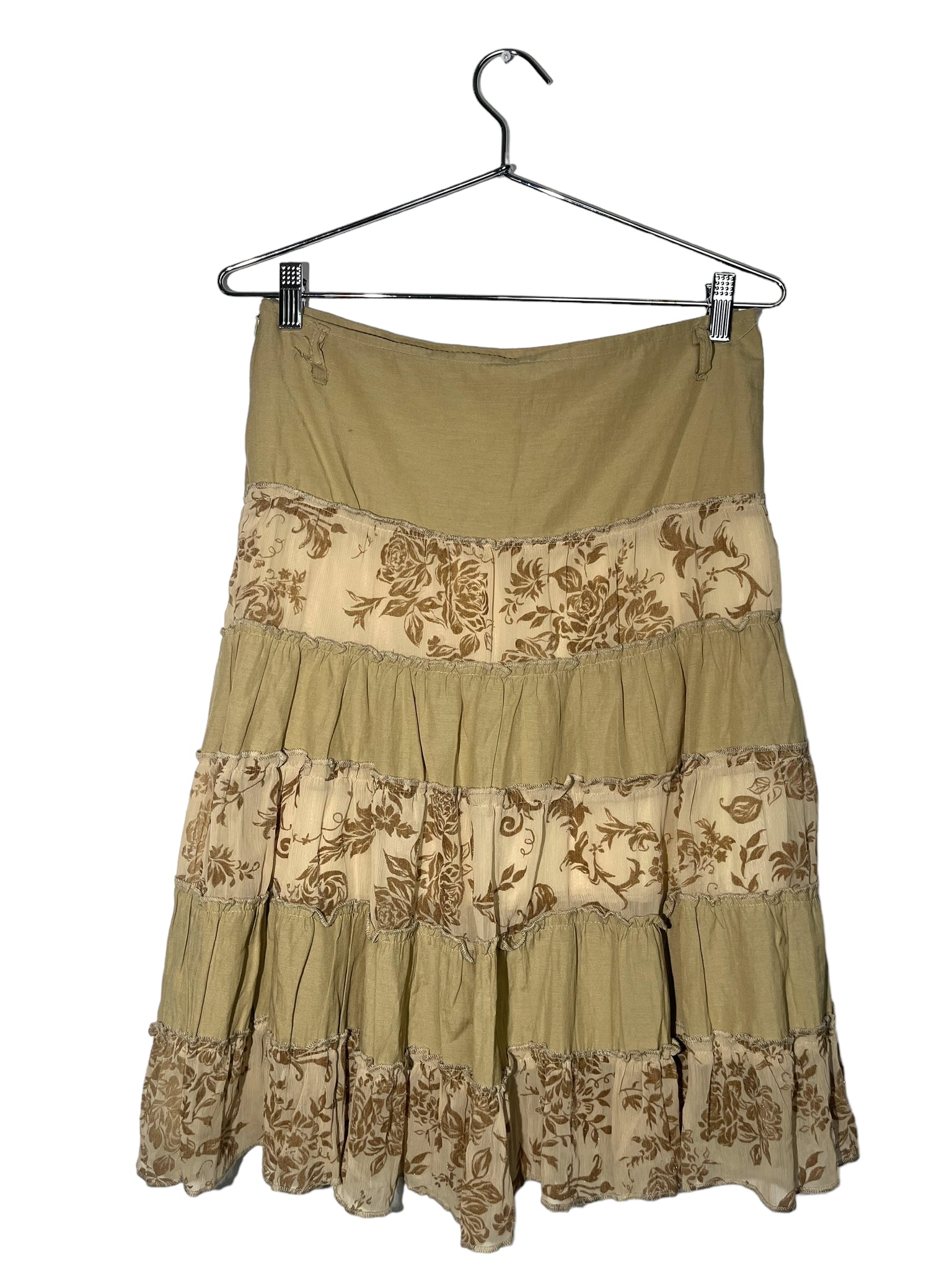 Taupe Tiered Skirt