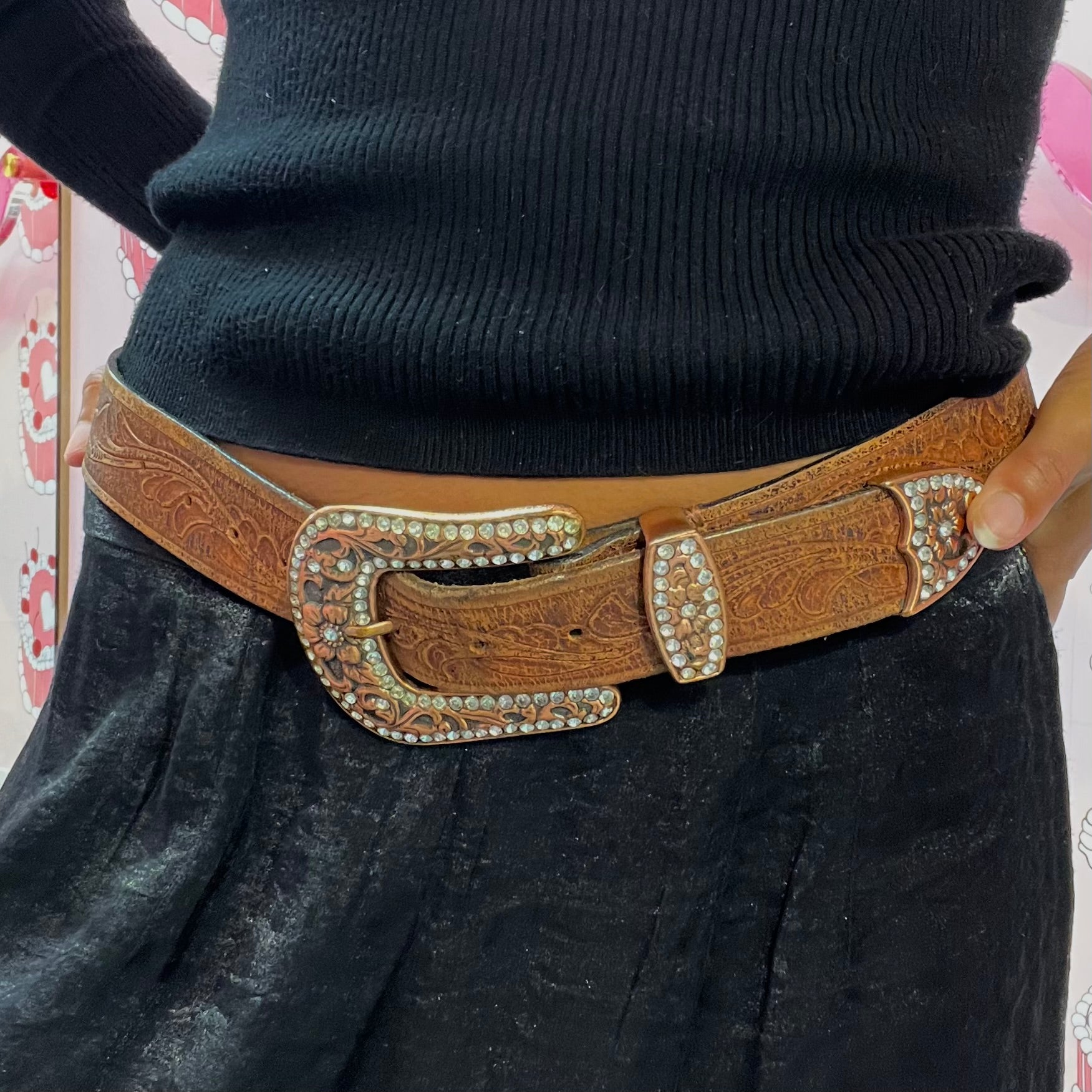 Brown & Bedazzled Belt