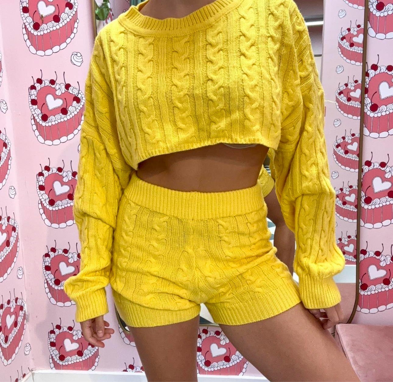 Yellow Knit Co-ord