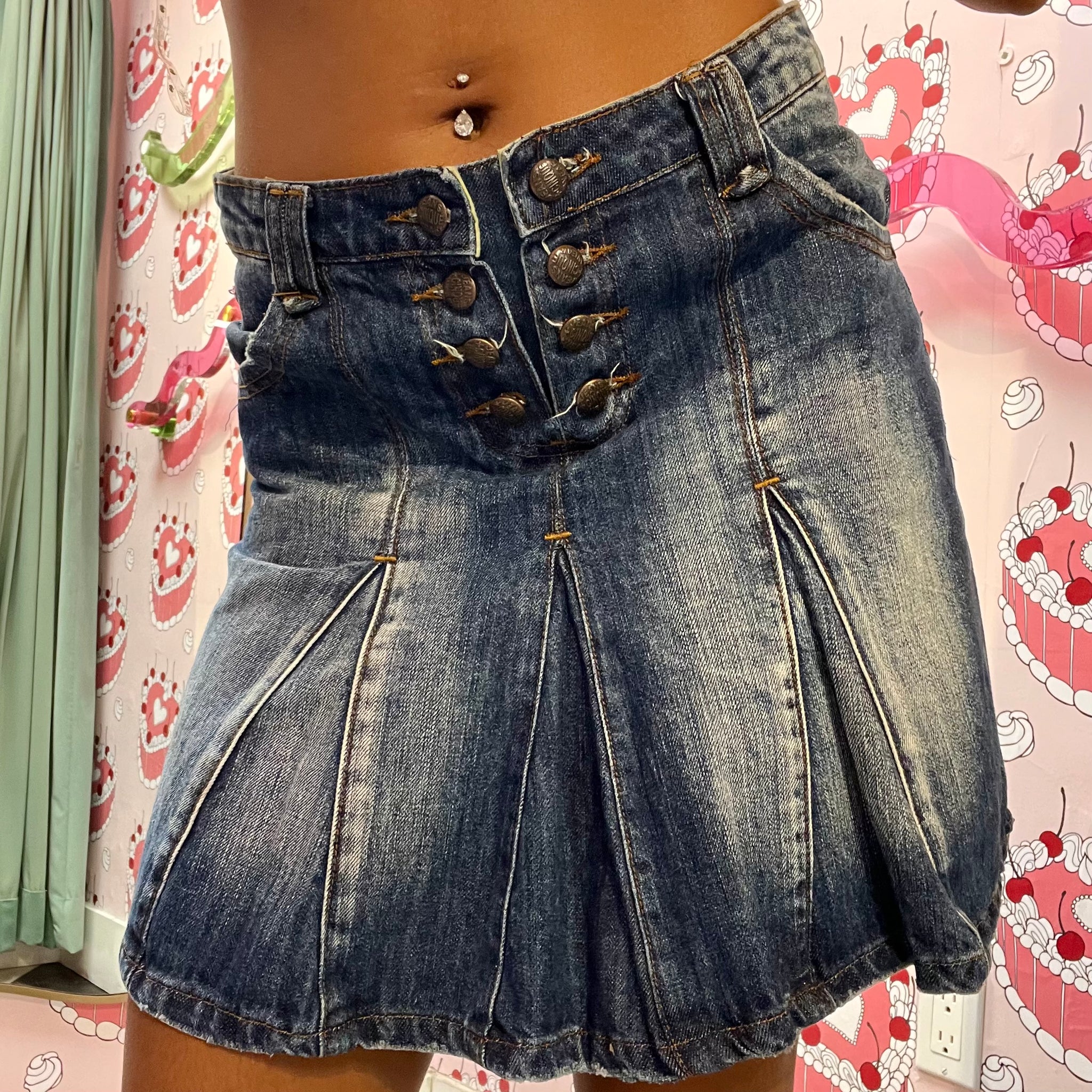 Denim Midi Skirt