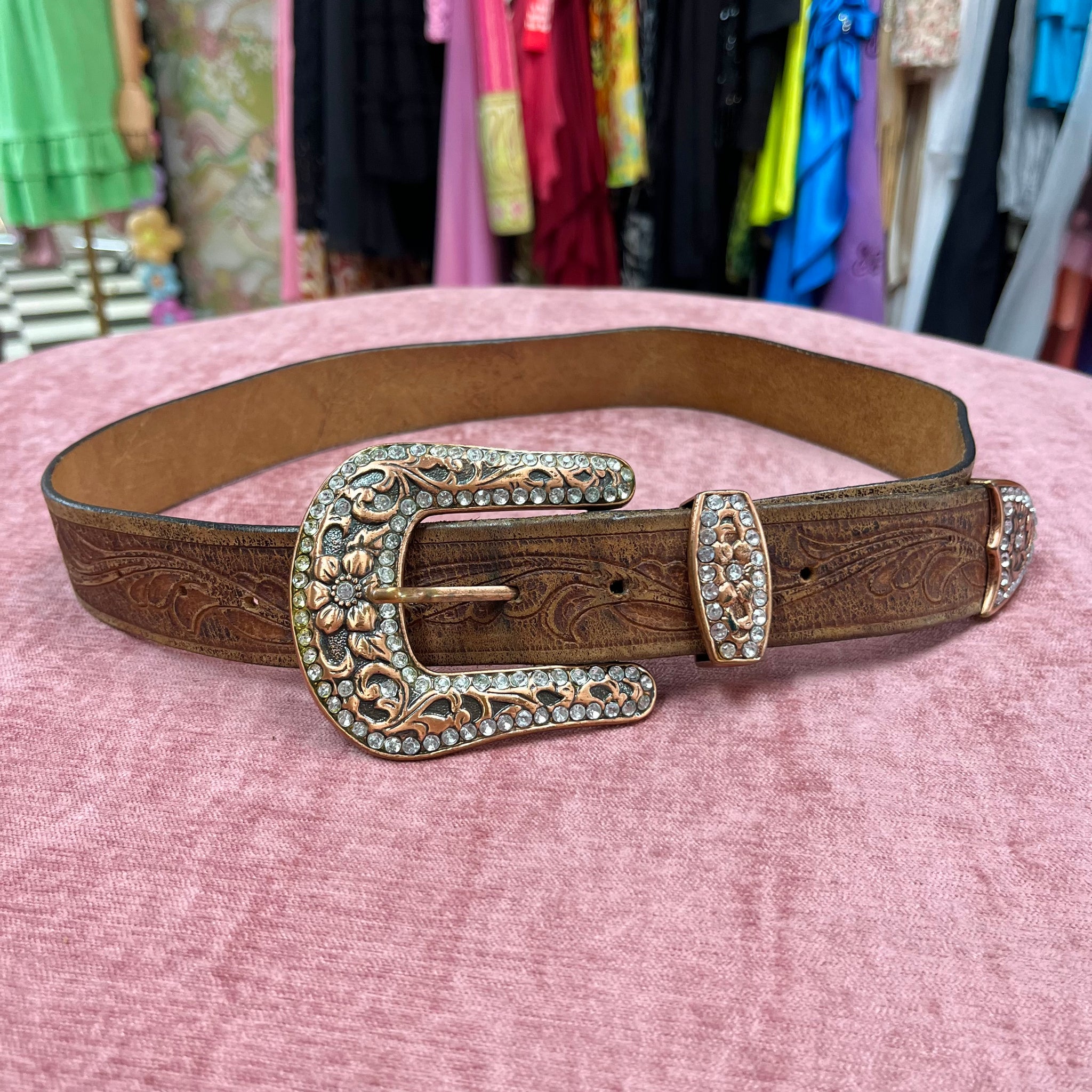 Brown & Bedazzled Belt