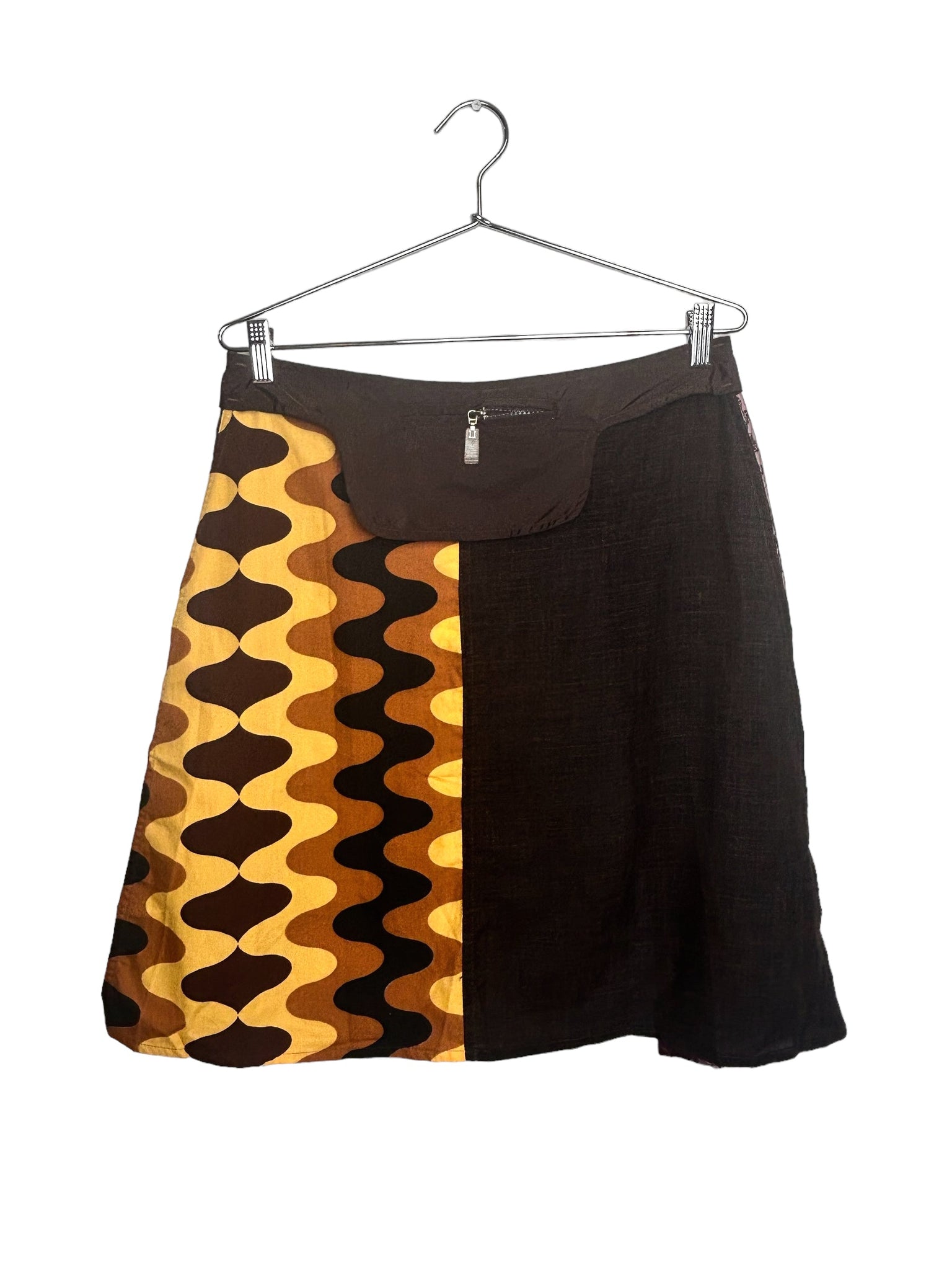 Custo Brown Wrap Half Skirt