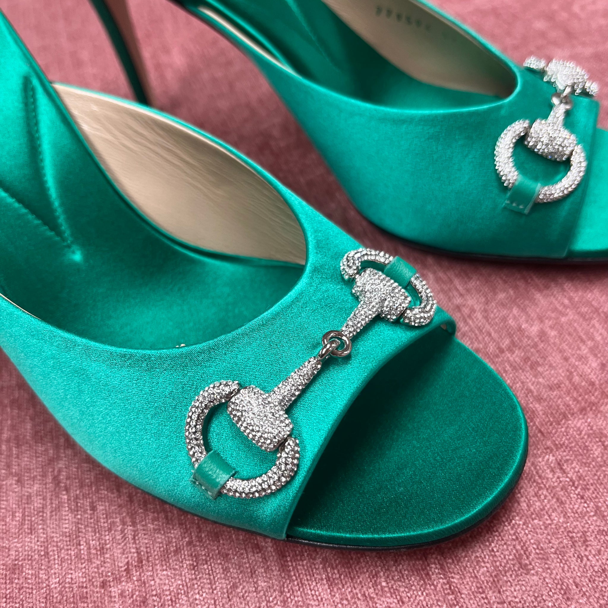 Emerald Gucci Slippers - Consignment