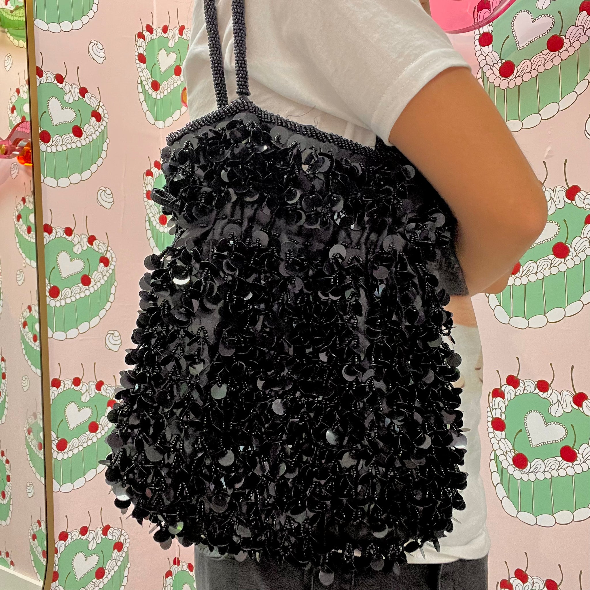 Black Sequin Purse