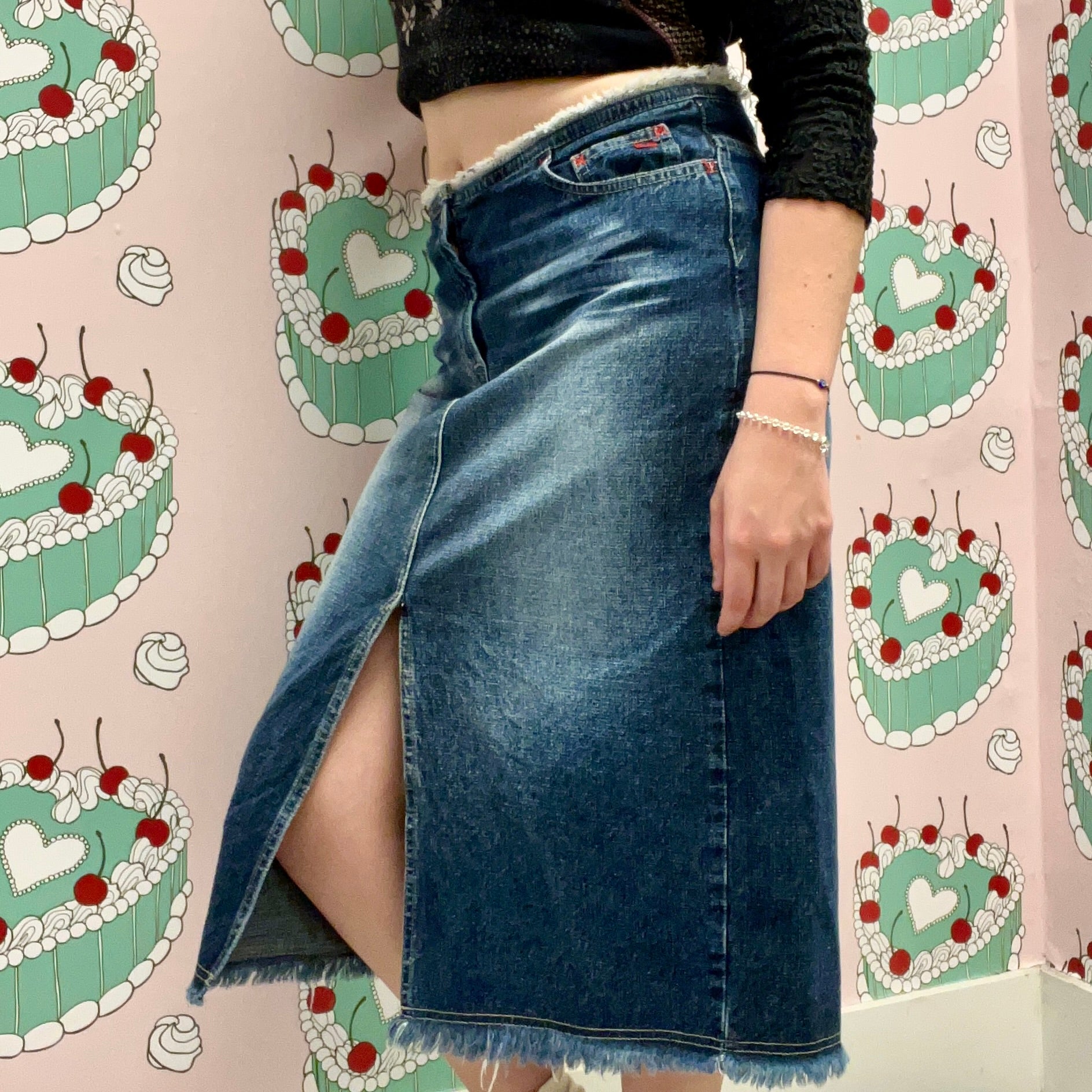 Denim Midi Skirt