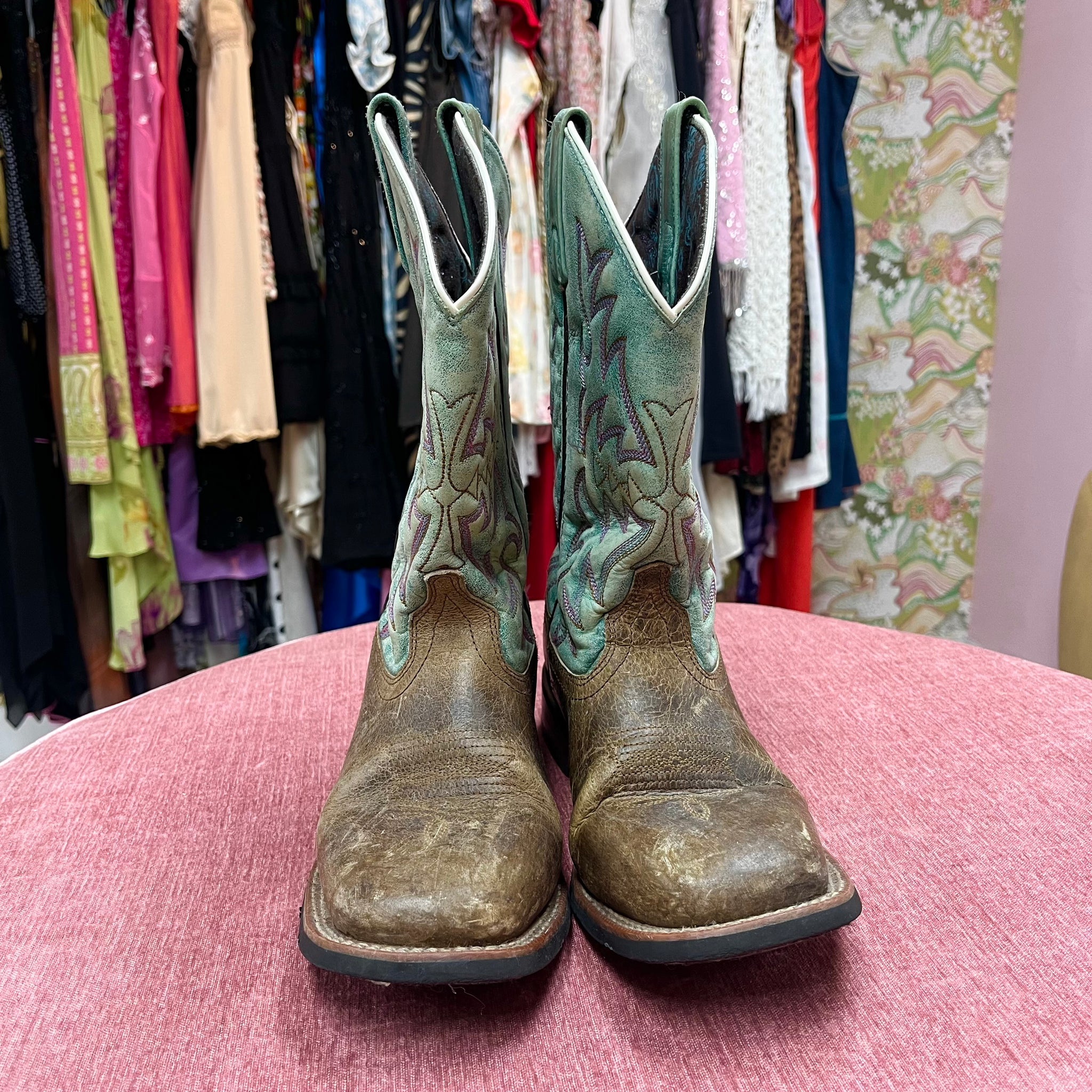 Blue & Purple Western Boots