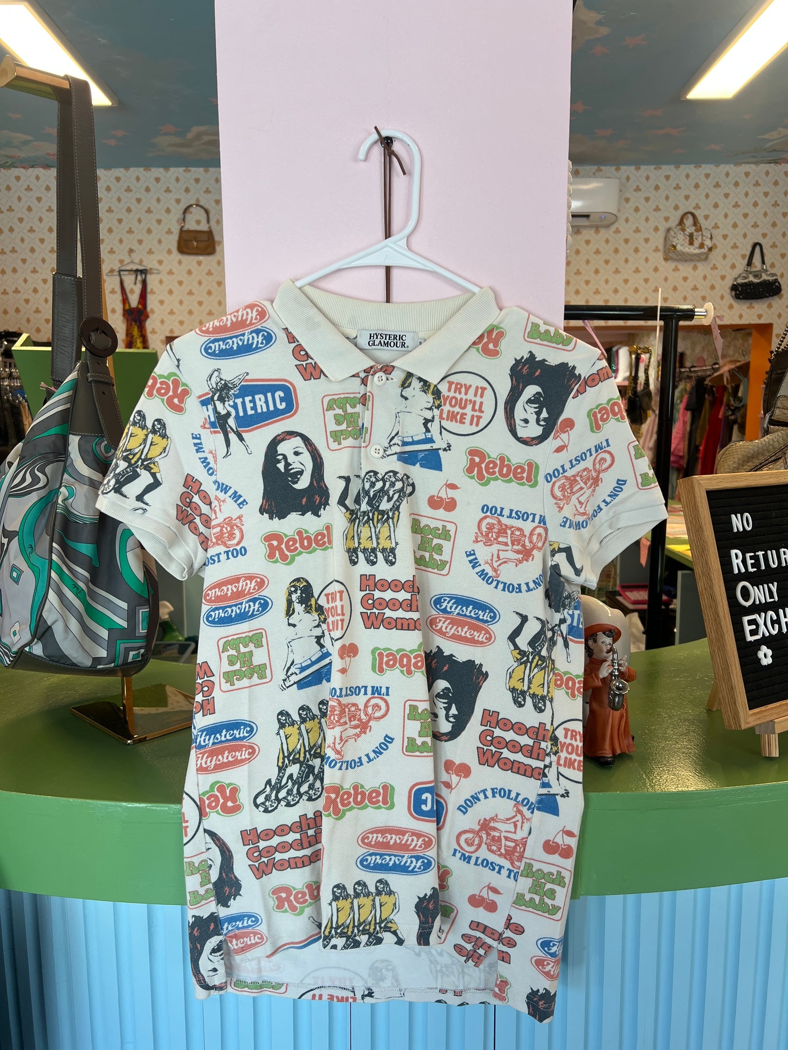 Hysteric Glamour hoochie woman polo - consignment