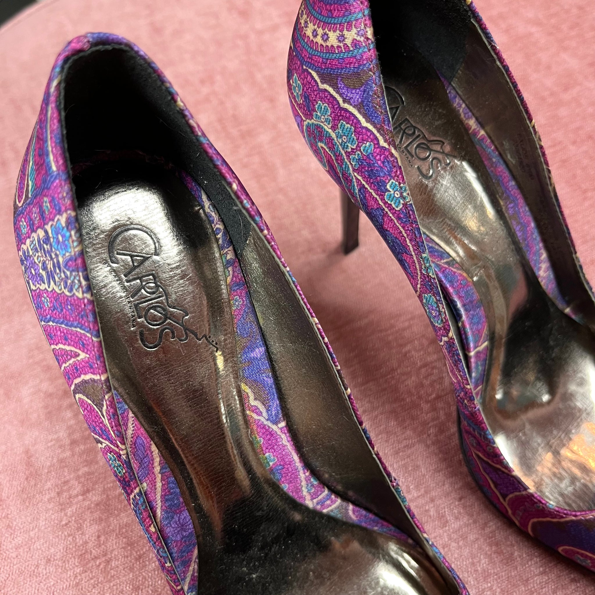 Purple Paisley Heels