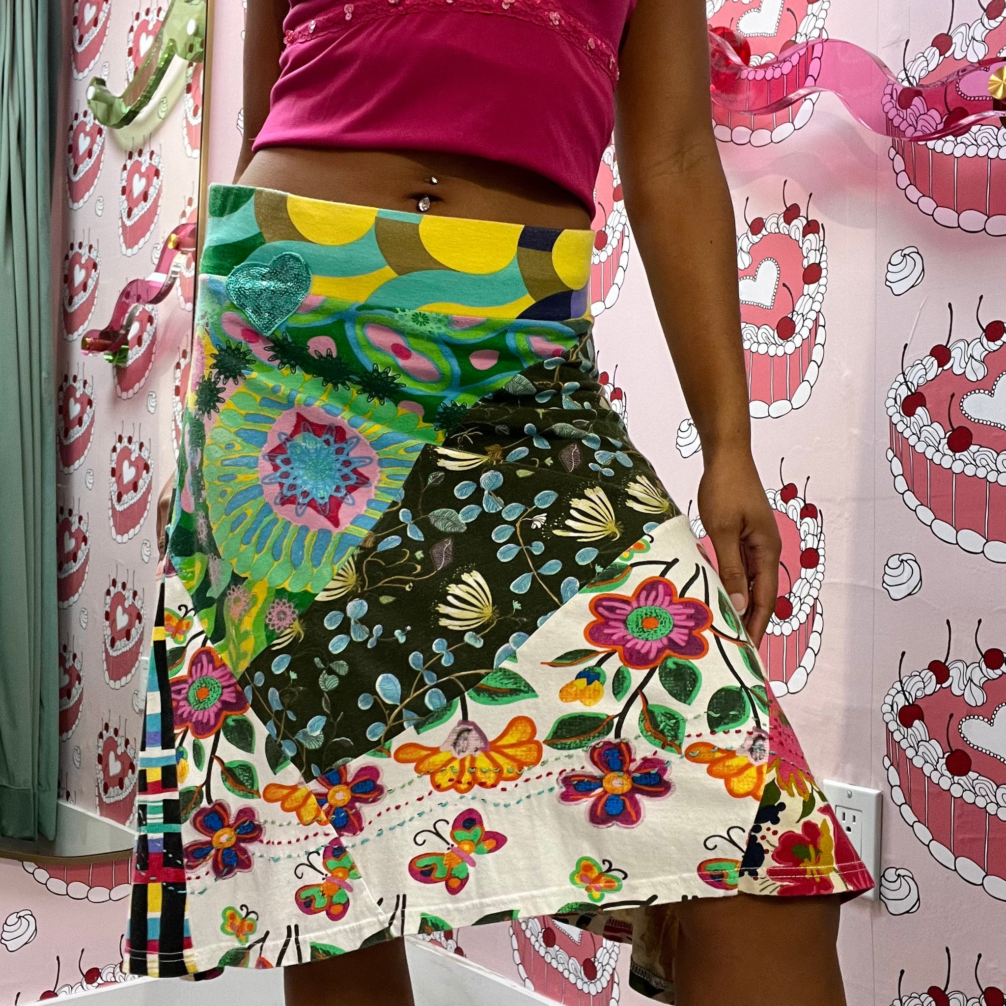 Graphic Midi Skirt