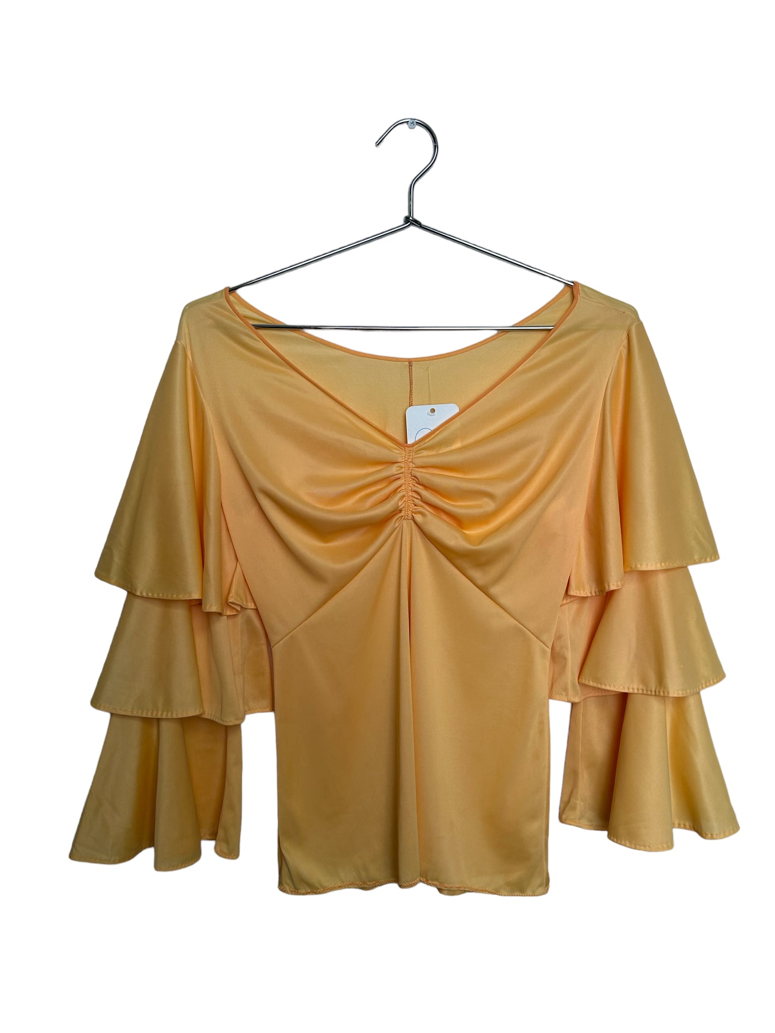 Orange Ruffle Blouse