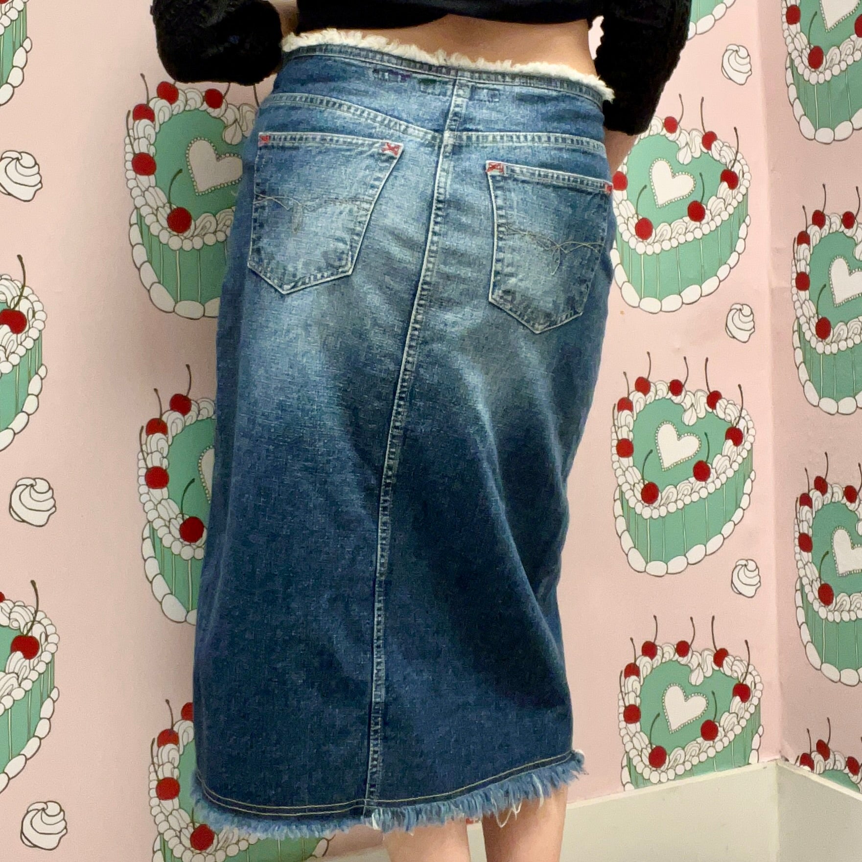 Denim Midi Skirt