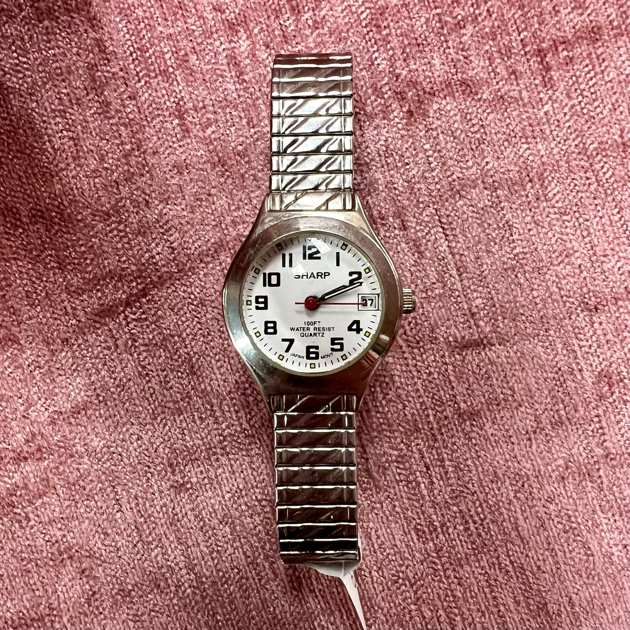 Sharp Silver Slip On Watch