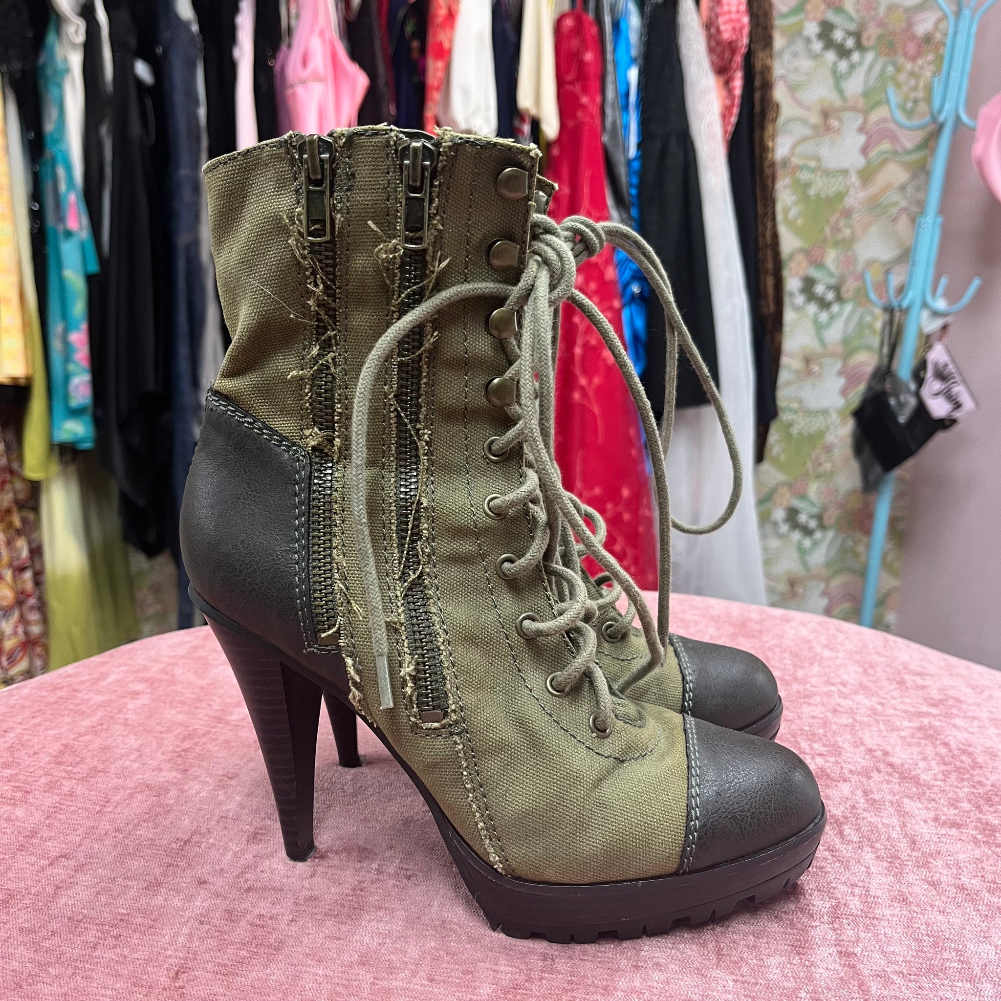 Army Green Steve Madden Heels