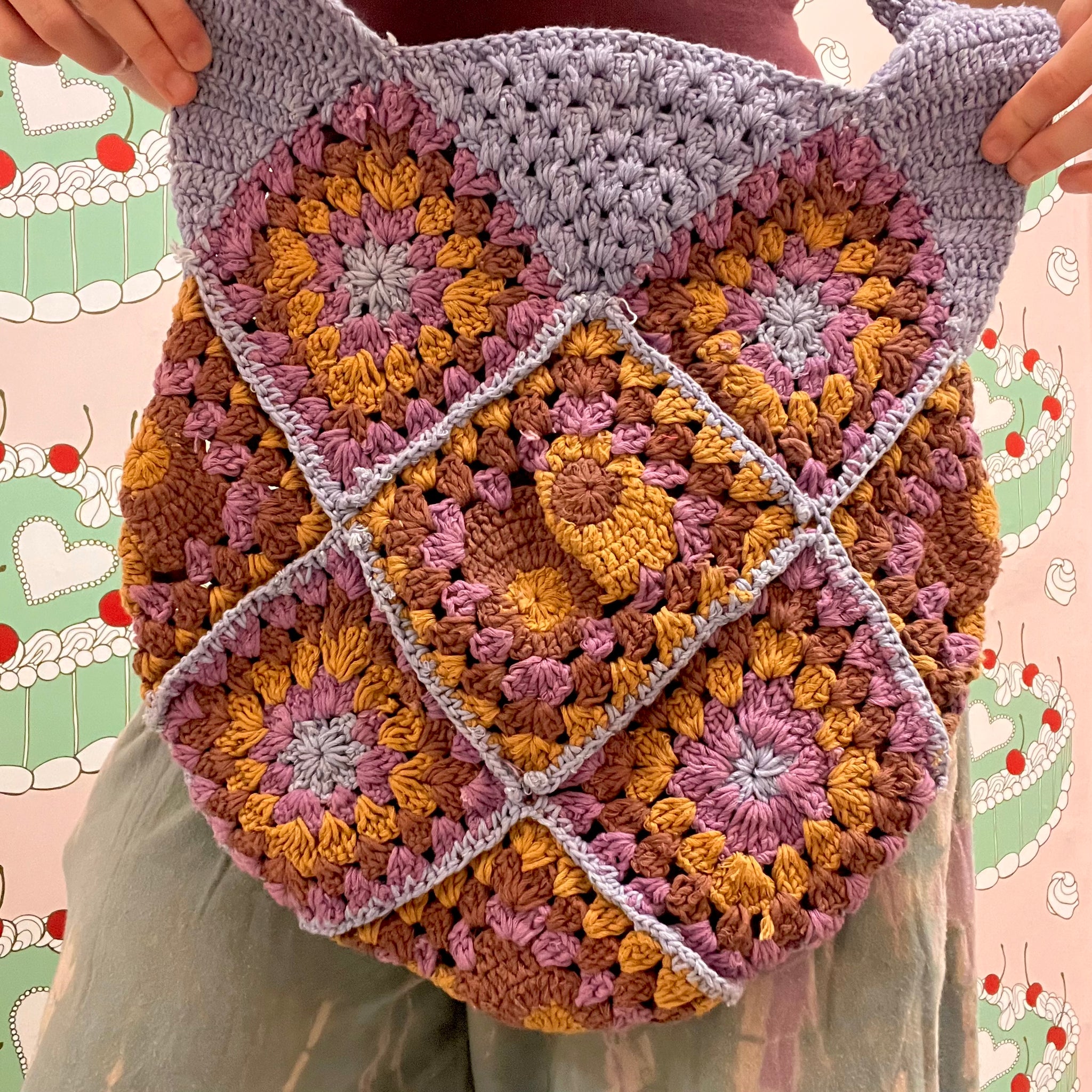 Crochet Granny Square Tote