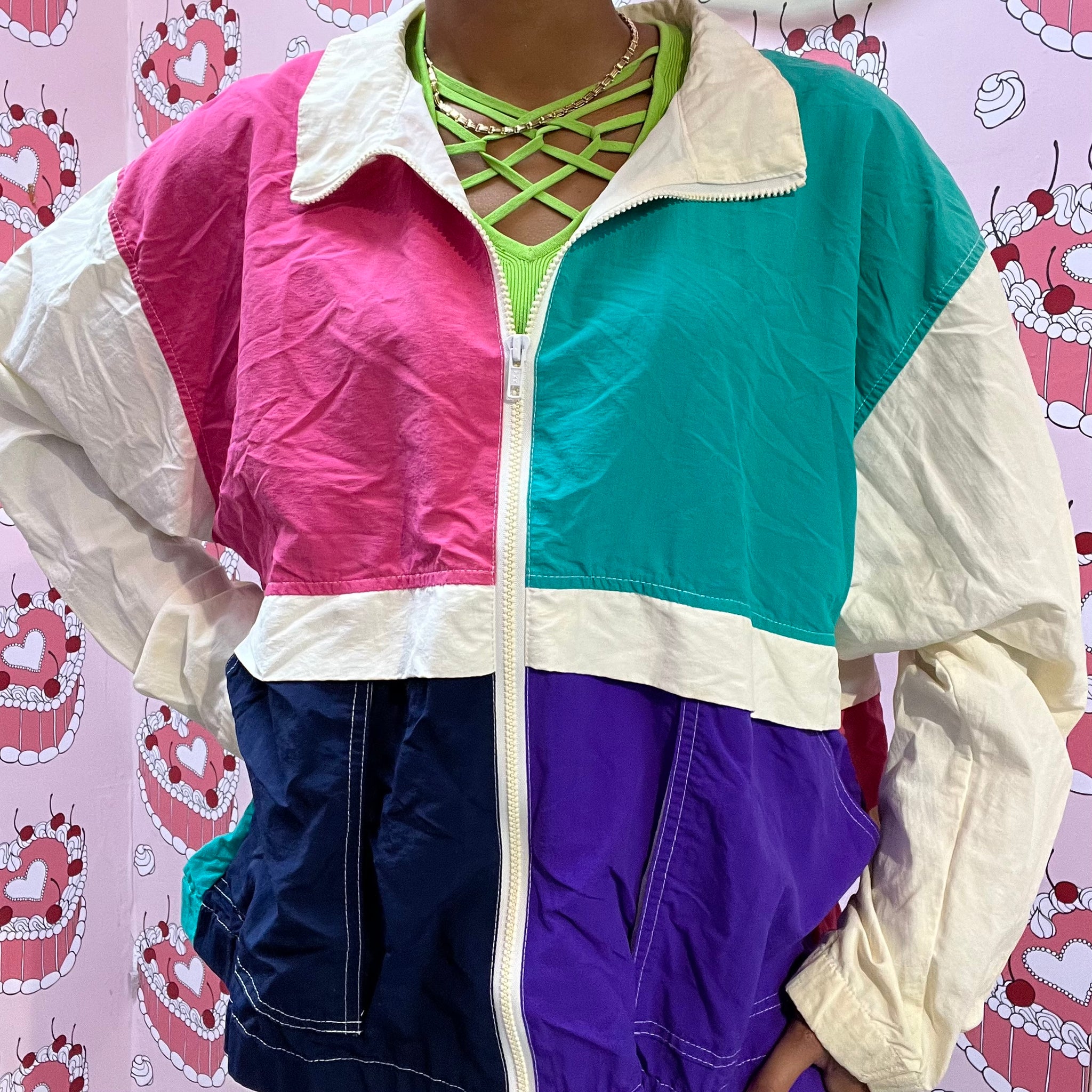 VTG 80s Retro Windbreaker