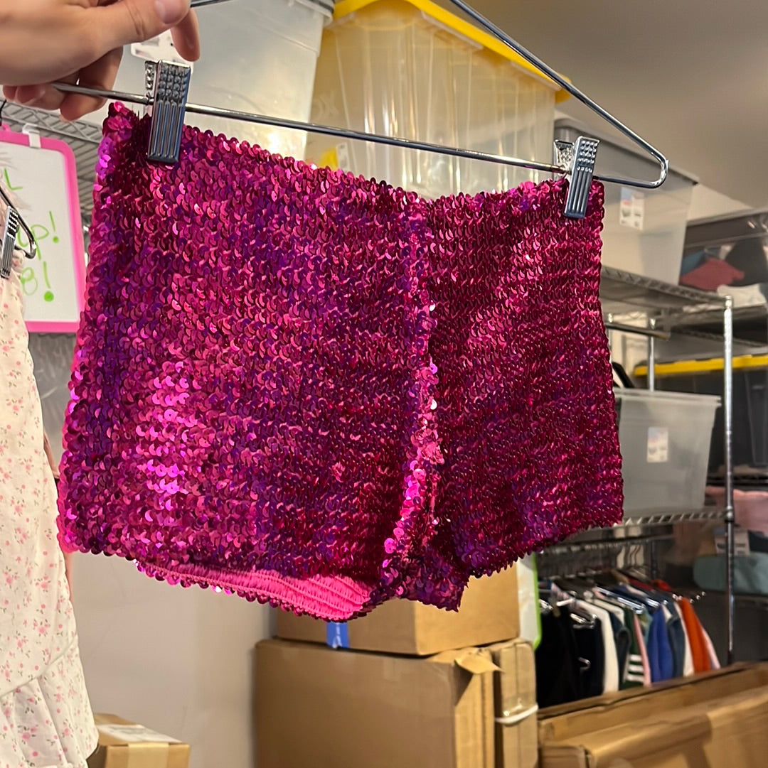 Hot Pink Sequin Shorts