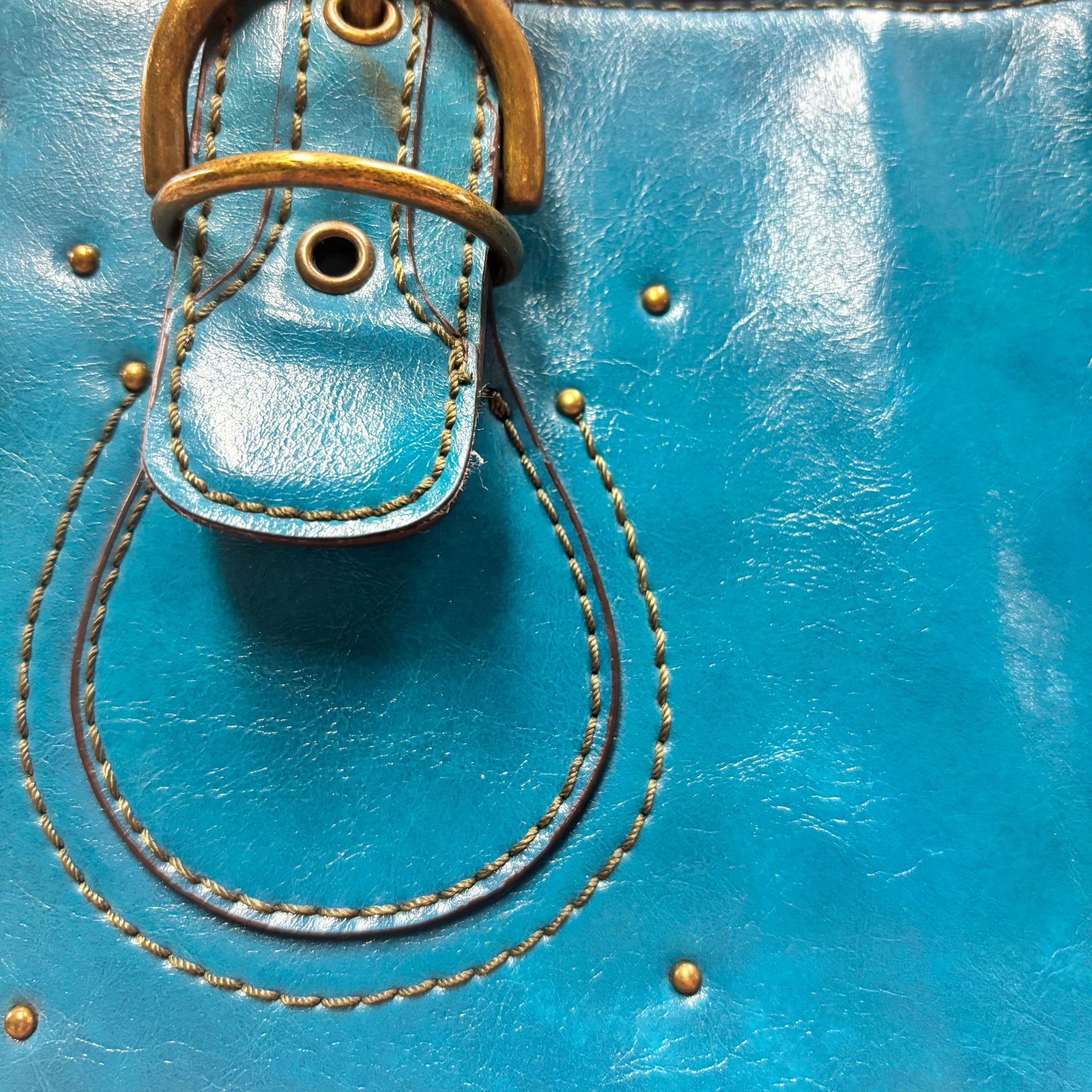 Blue Leather Bag