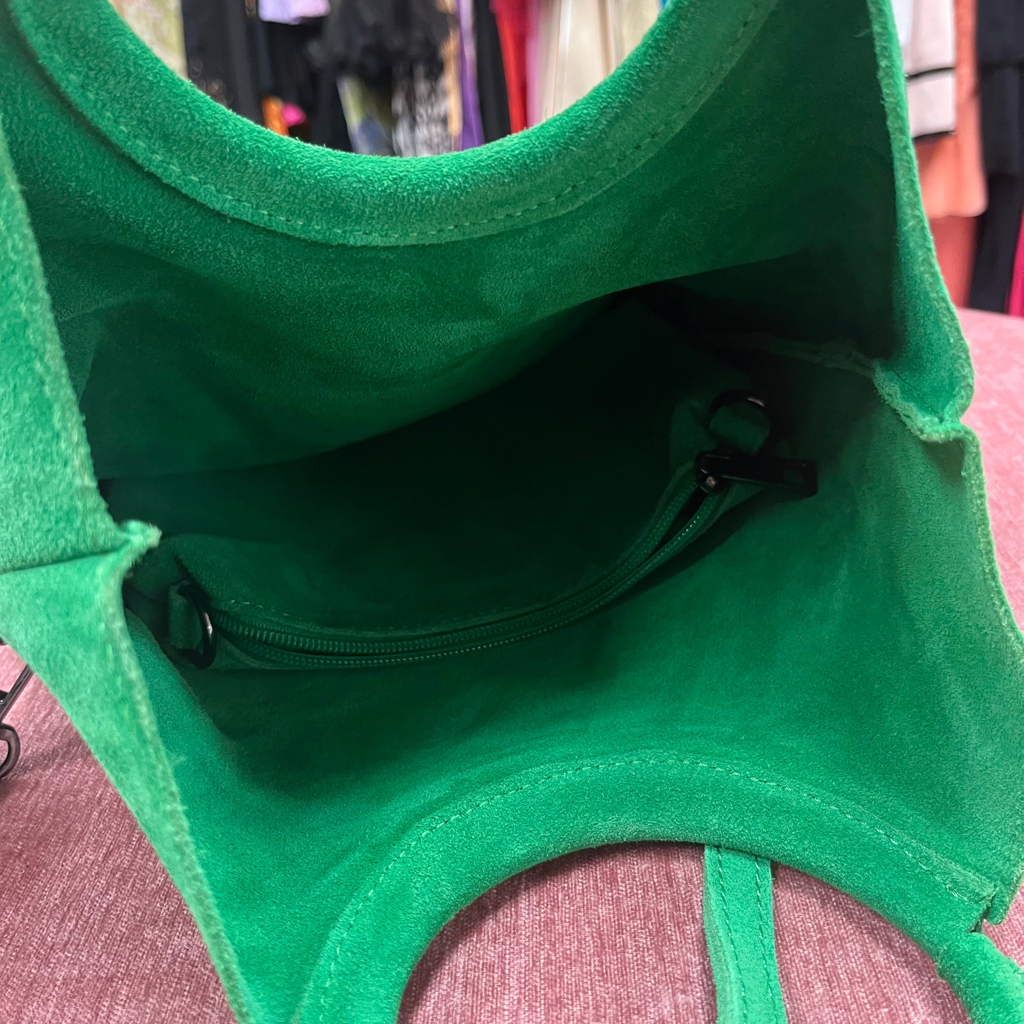 Leather Green Purse