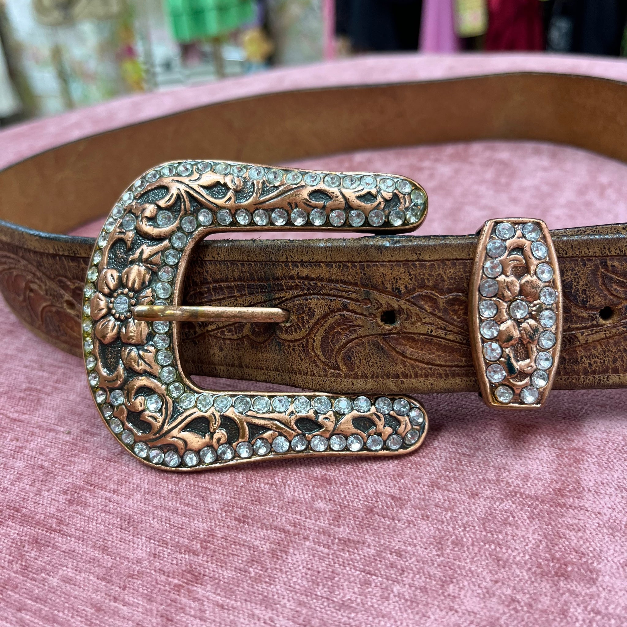 Brown & Bedazzled Belt