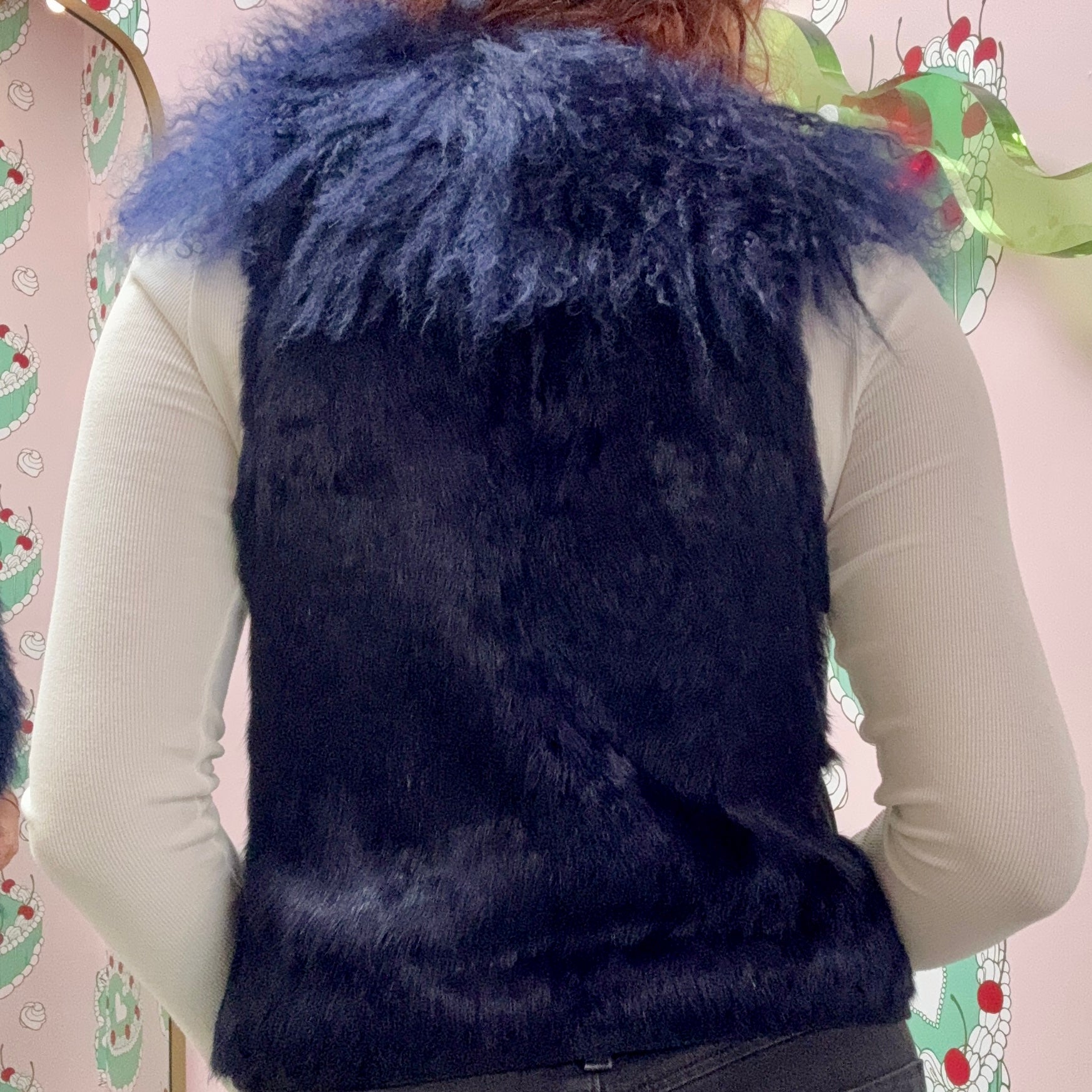 JayLey Navy Fur Vest