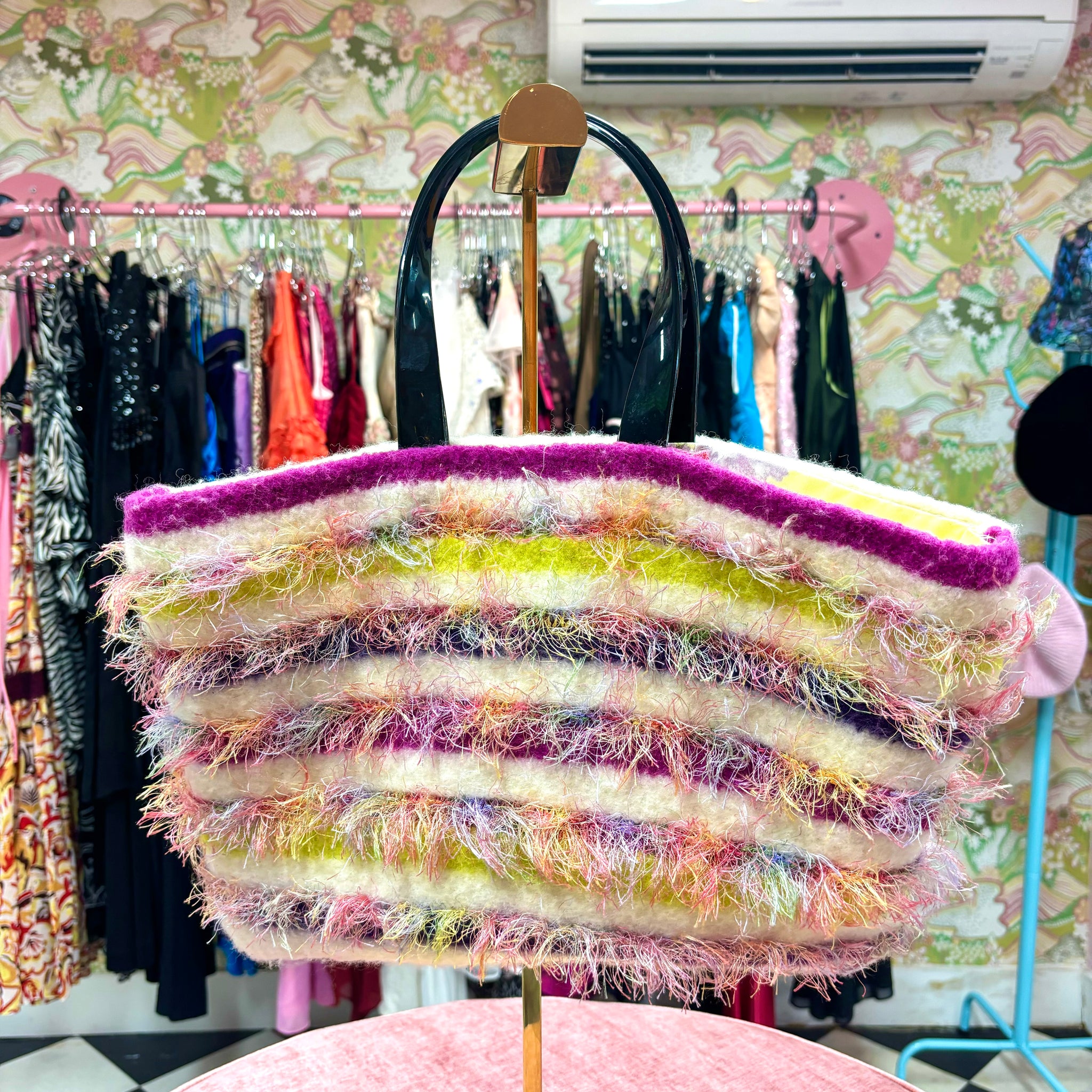 Colorful Fur Handbag