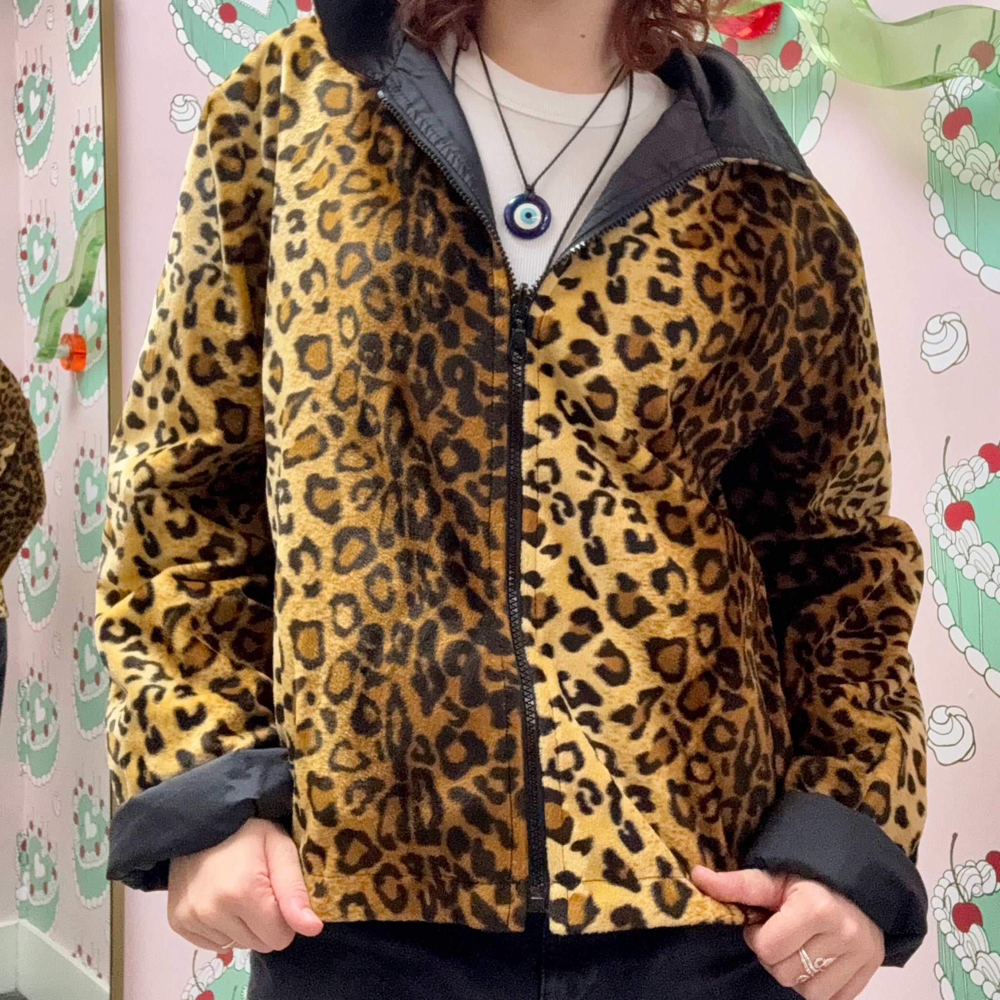 Animal Print Bomber Jacket