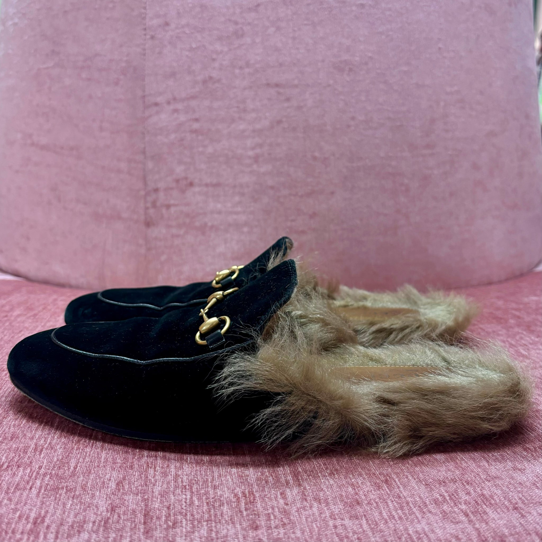 Gucci Fur Loafers