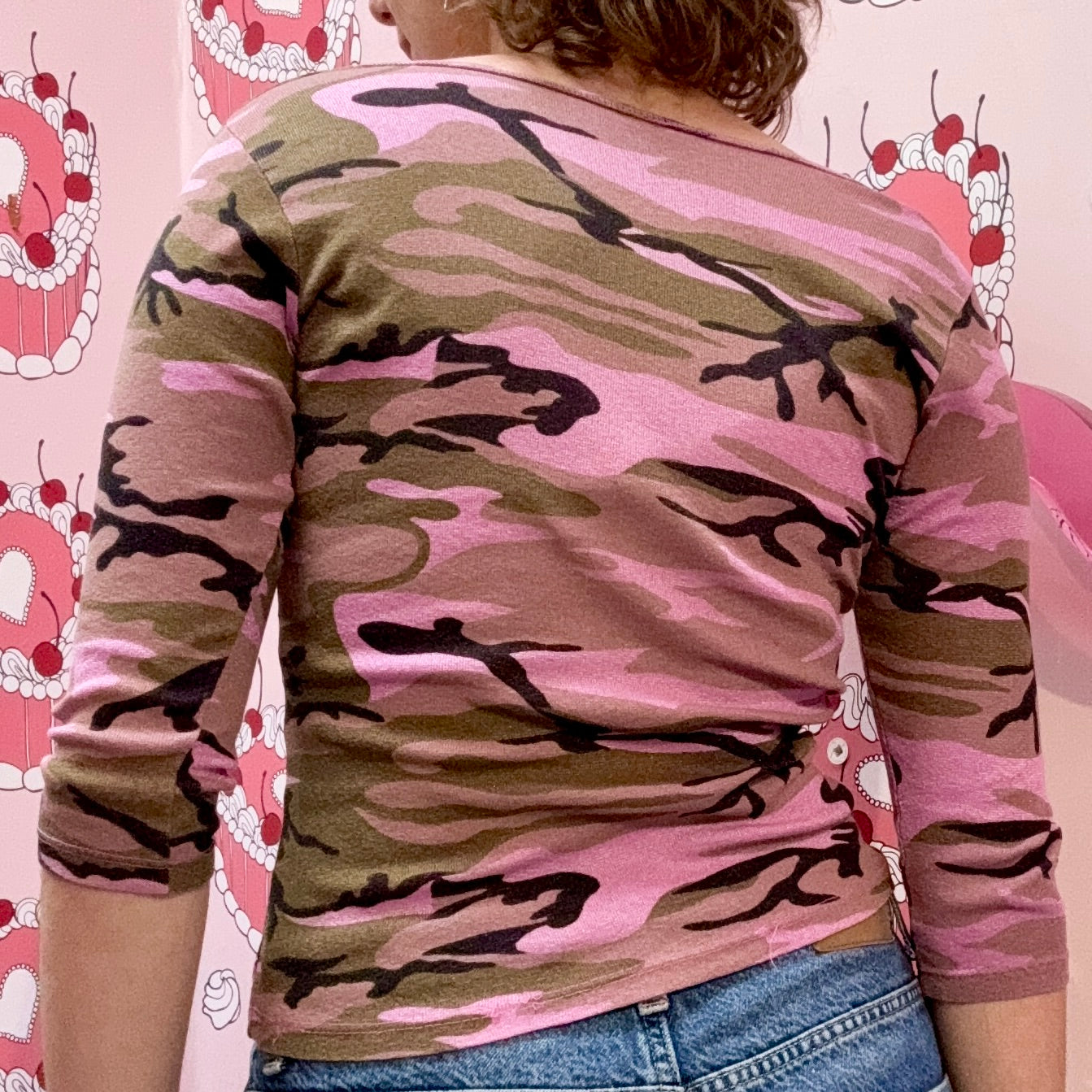 VTG Pink Camo Long Sleeve Top