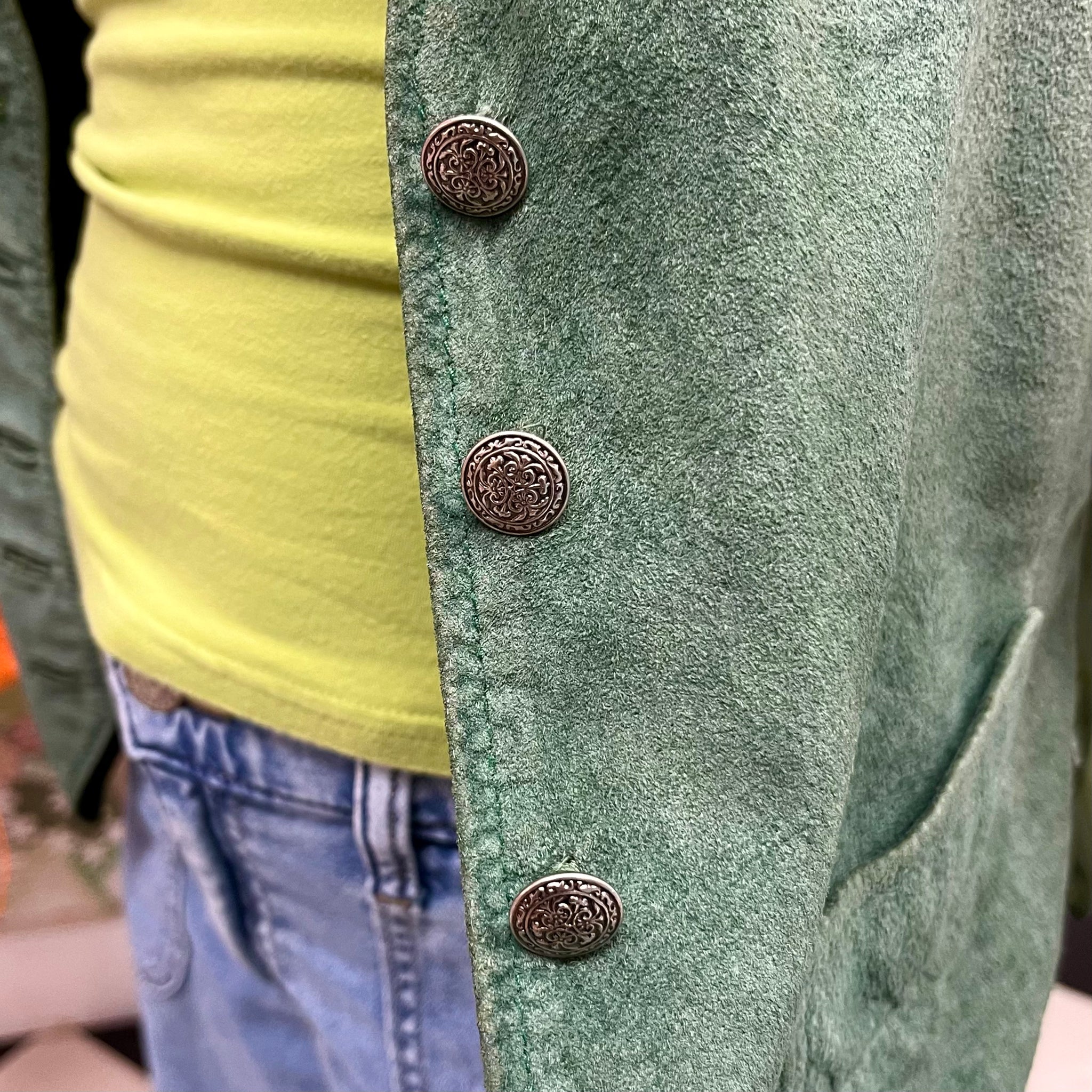 Green Button Down Vest