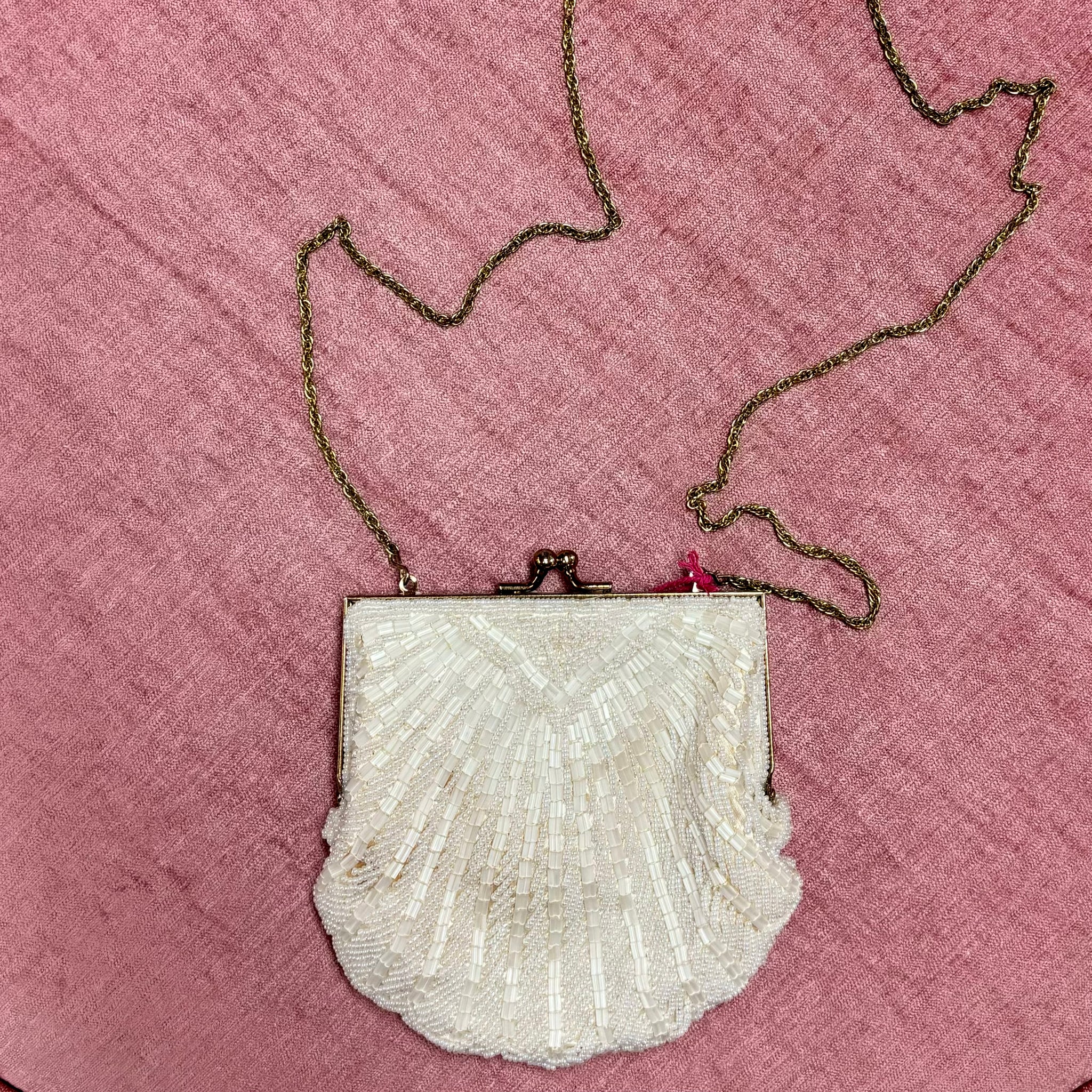 White Beaded Handbag