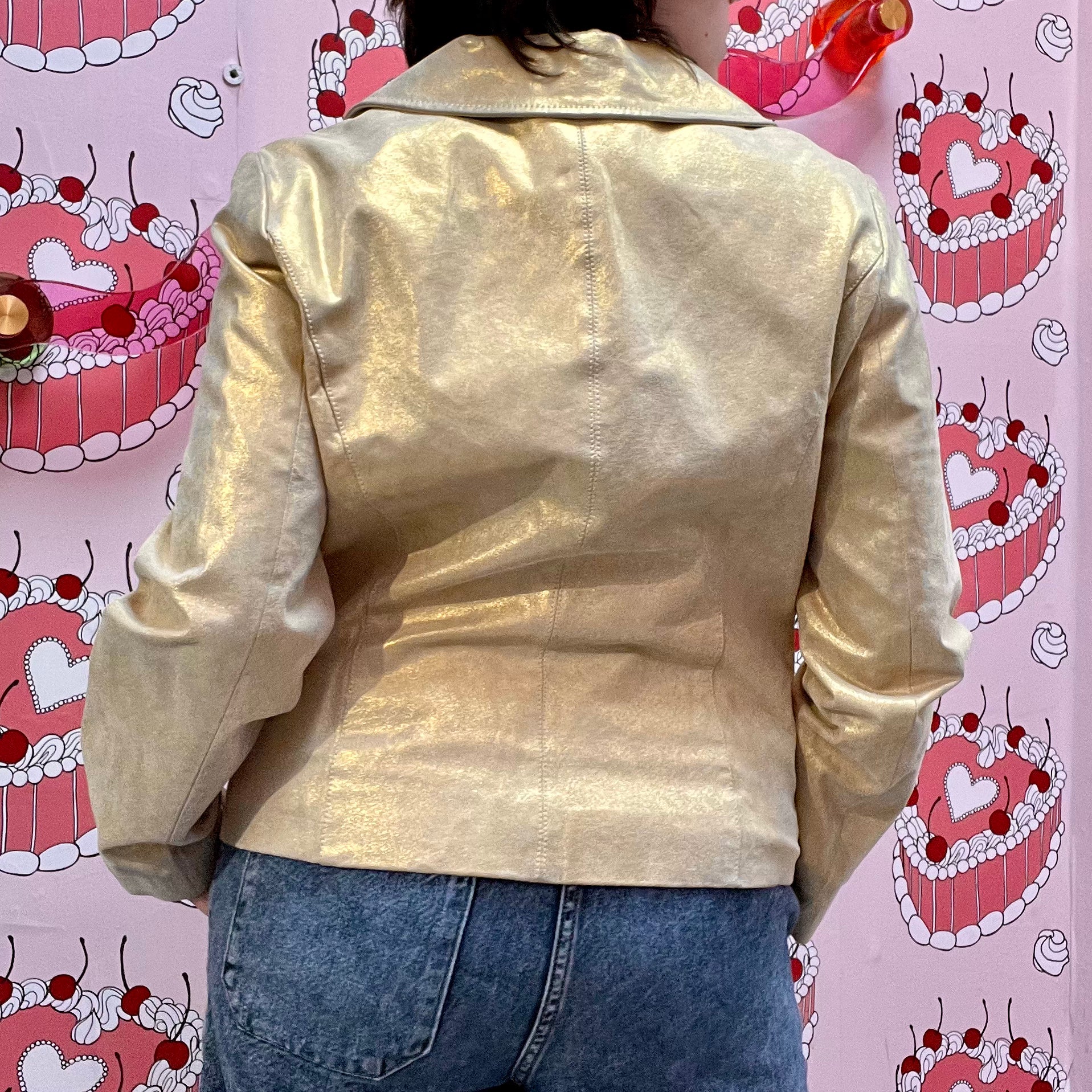 Gold Leather Jacket