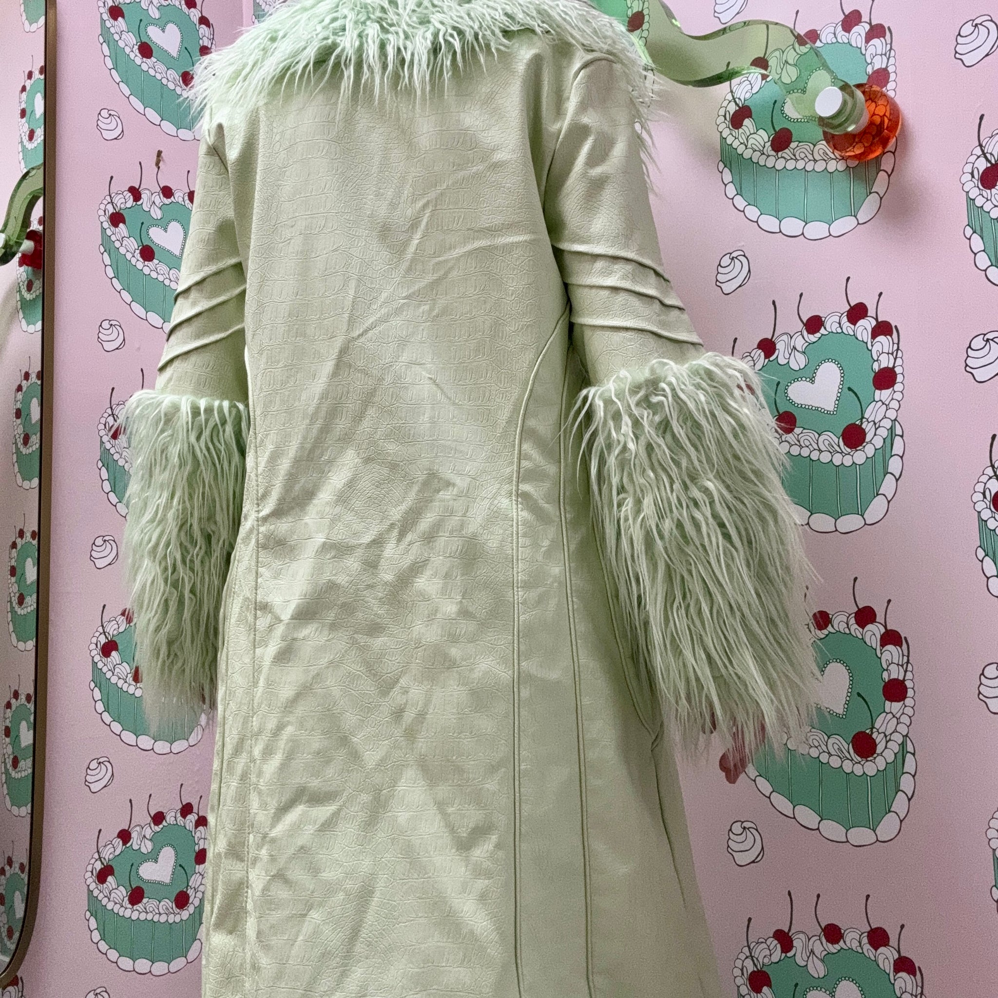 House of Sunny Mint Green Coat - Consignment