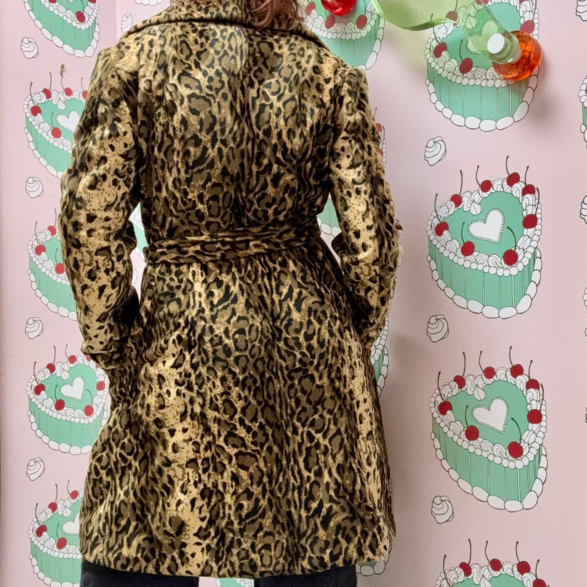 Long Animal Print Overcoat