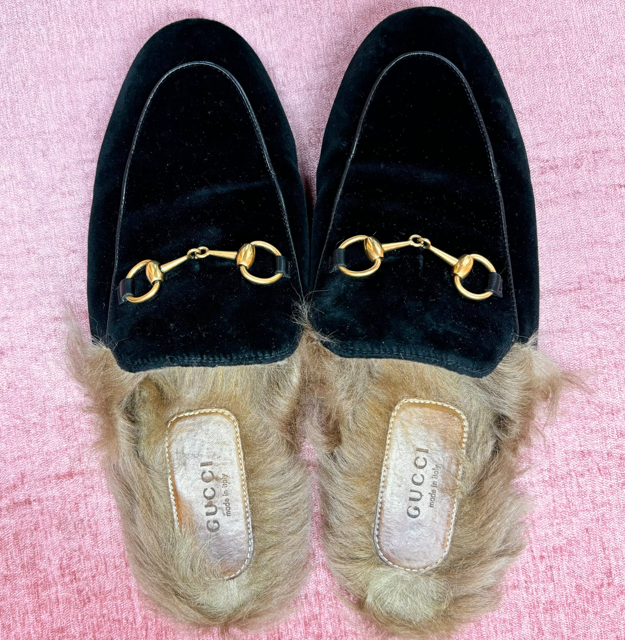 Gucci Fur Loafers