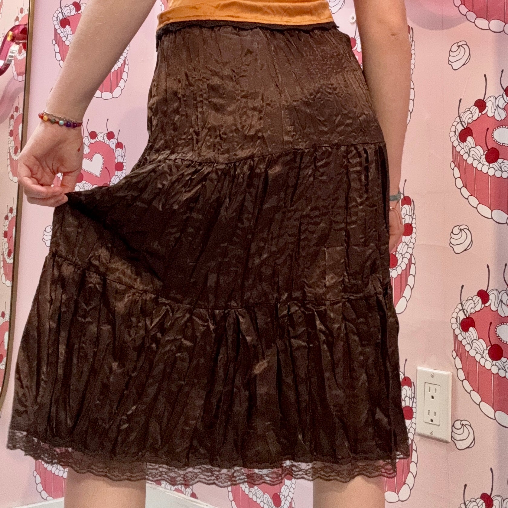 VTG Brown Midi Skirt