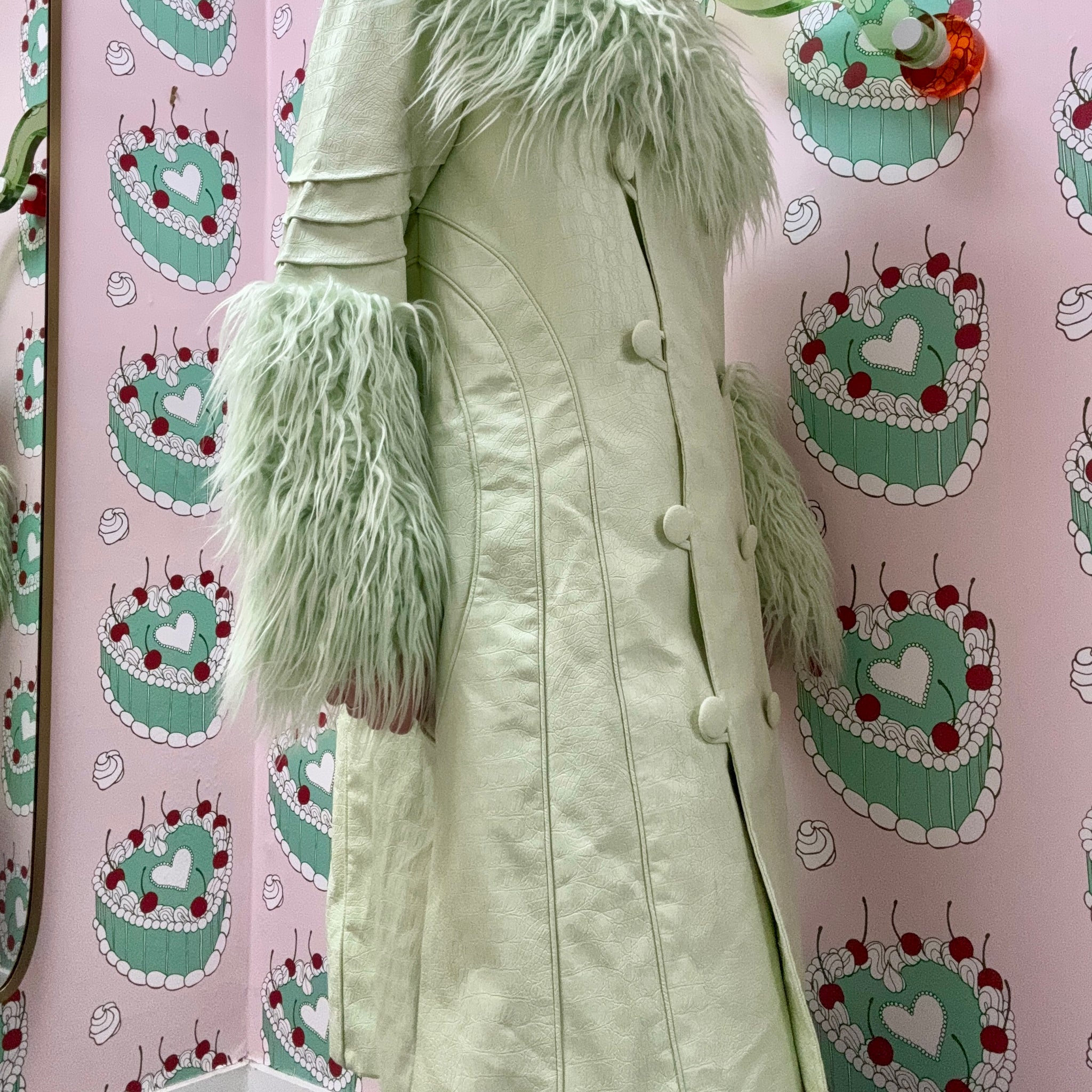 House of Sunny Mint Green Coat - Consignment