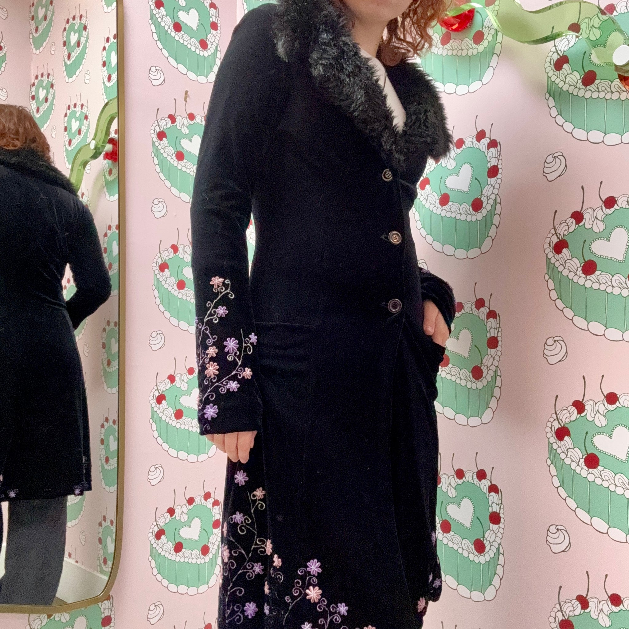 Betsey Johnson Velvet Coat - Consignment