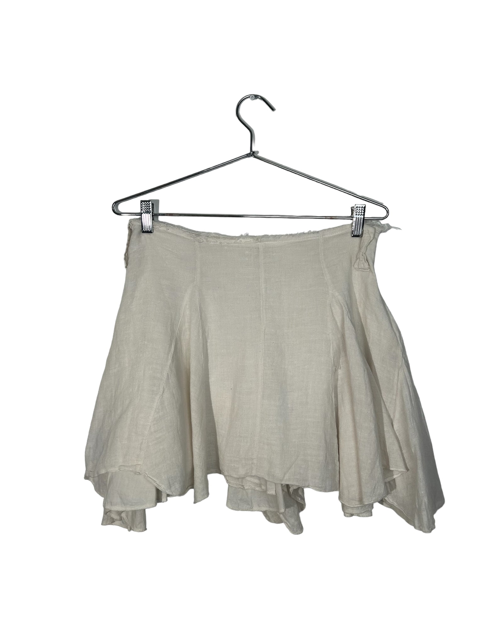 White Linen Flare Skirt