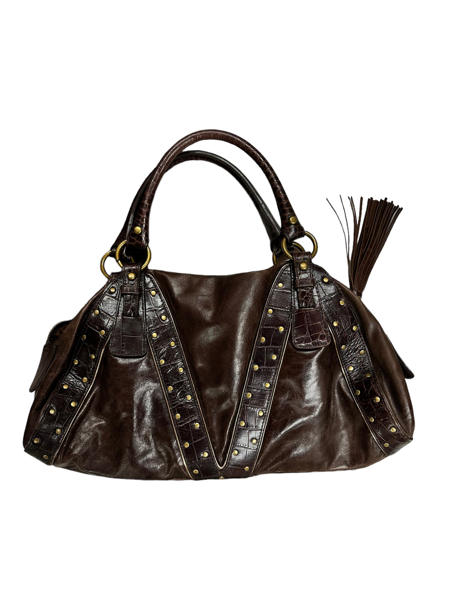 Via Spega Cow Leather Brown Bag