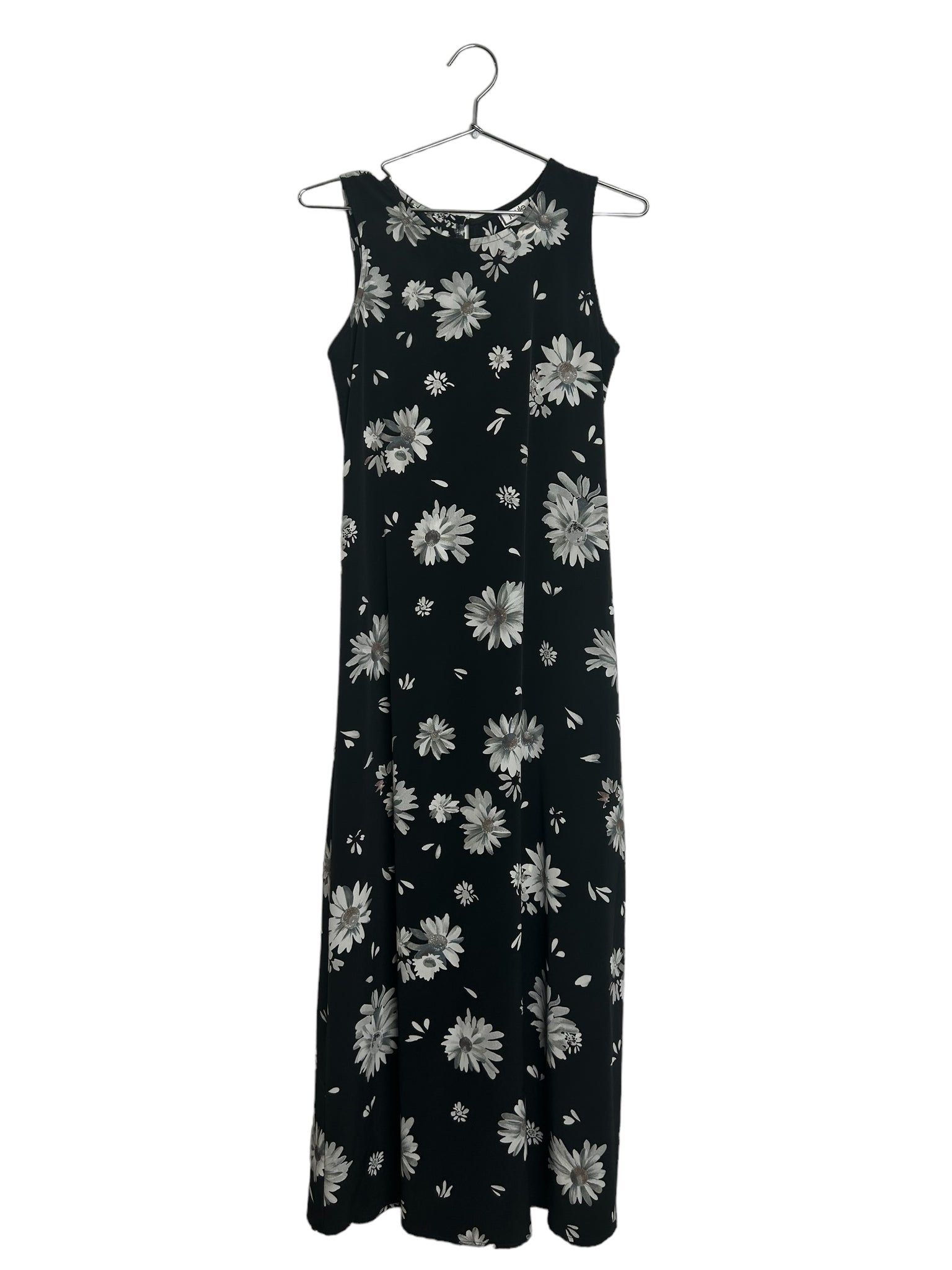 Black & Grey Floral Maxi Dress