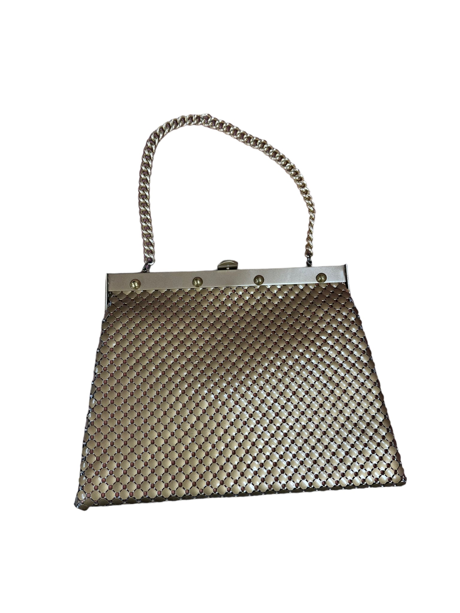 Gold ChainMail Structured Purse